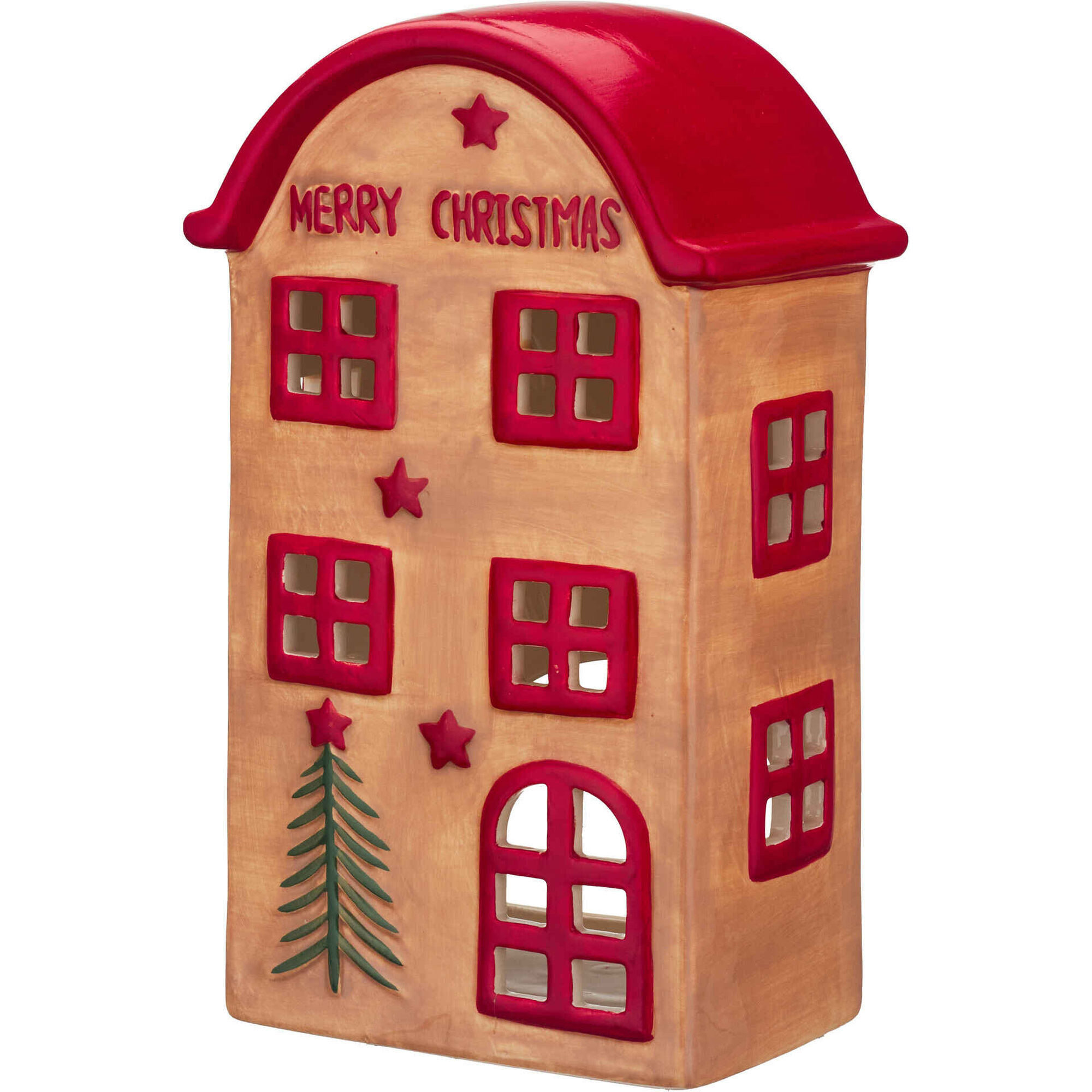 Casa Cer&acirc;mica 22cm Feliz Natal Kasa