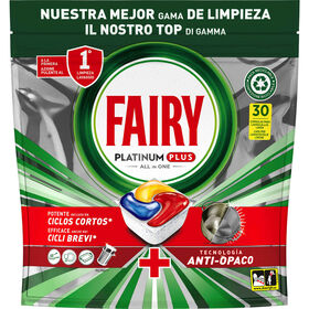 Detergente Máquina Loiça Pastilhas Platinum Plus Tudo em 1 Limão