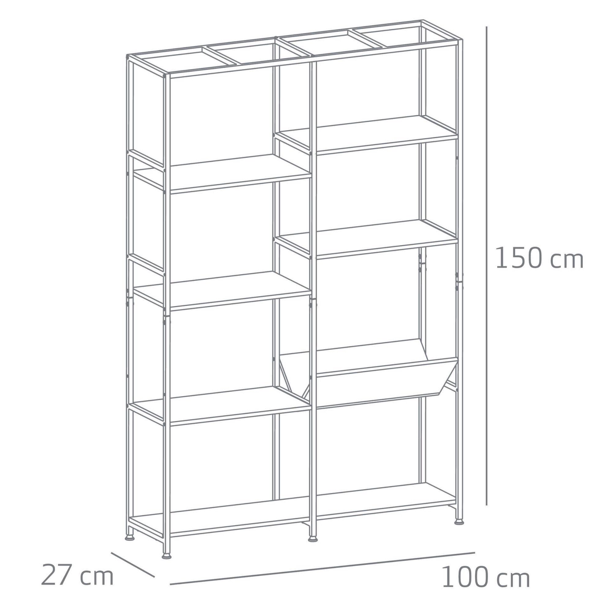 Estante Dupla 8 Prateleiras Minimal Kasa
