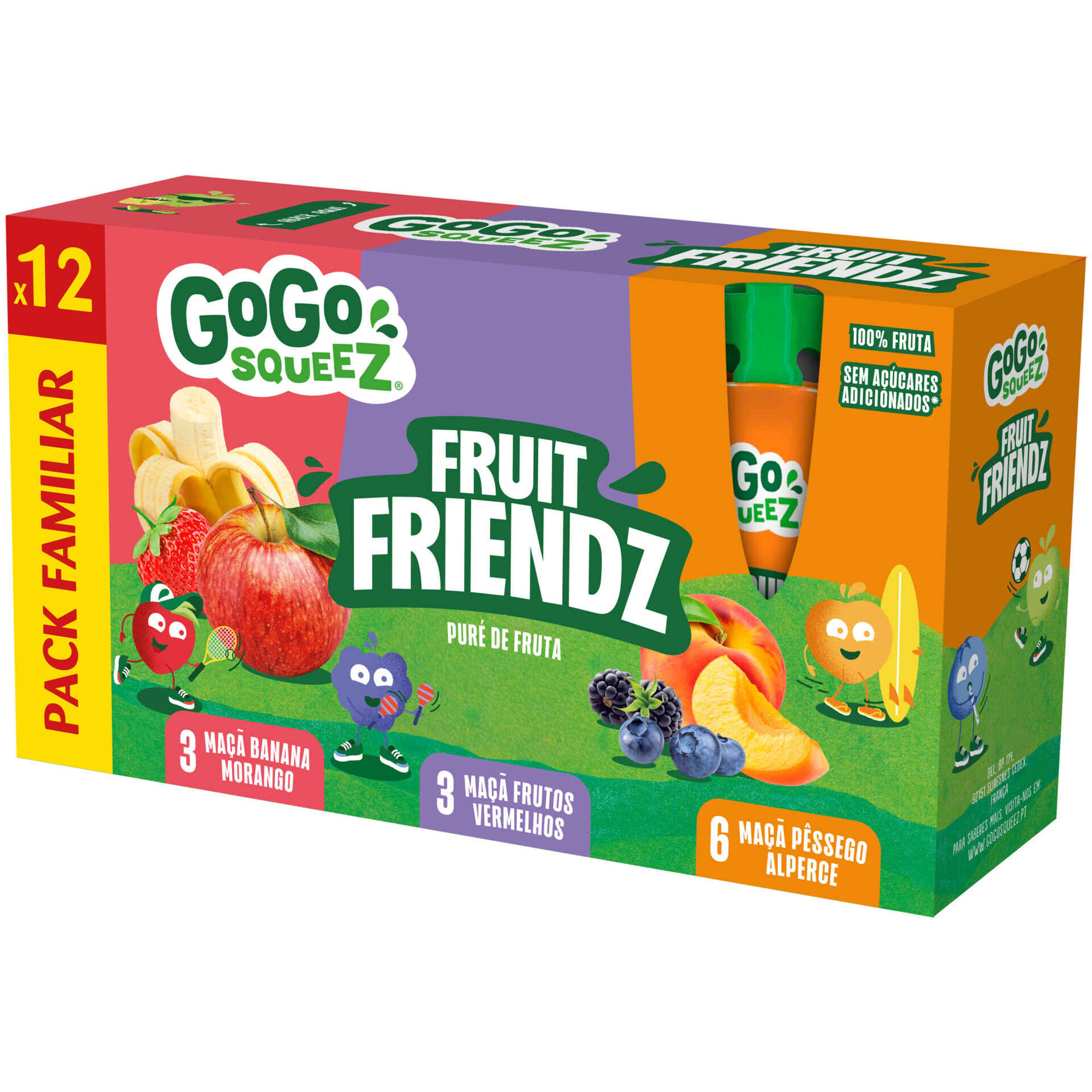 Pack Saquetas de Fruta Fruit Friendz GoGo squeeZ
