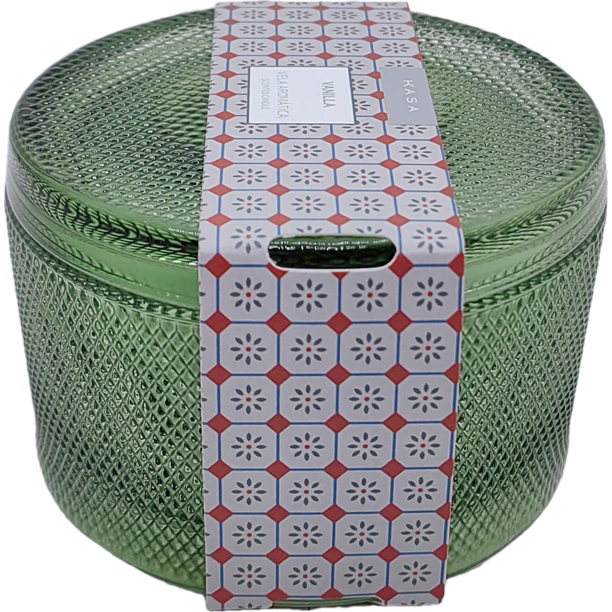 Vela em Copo Baixo Vidro com Tampa 160g Verde