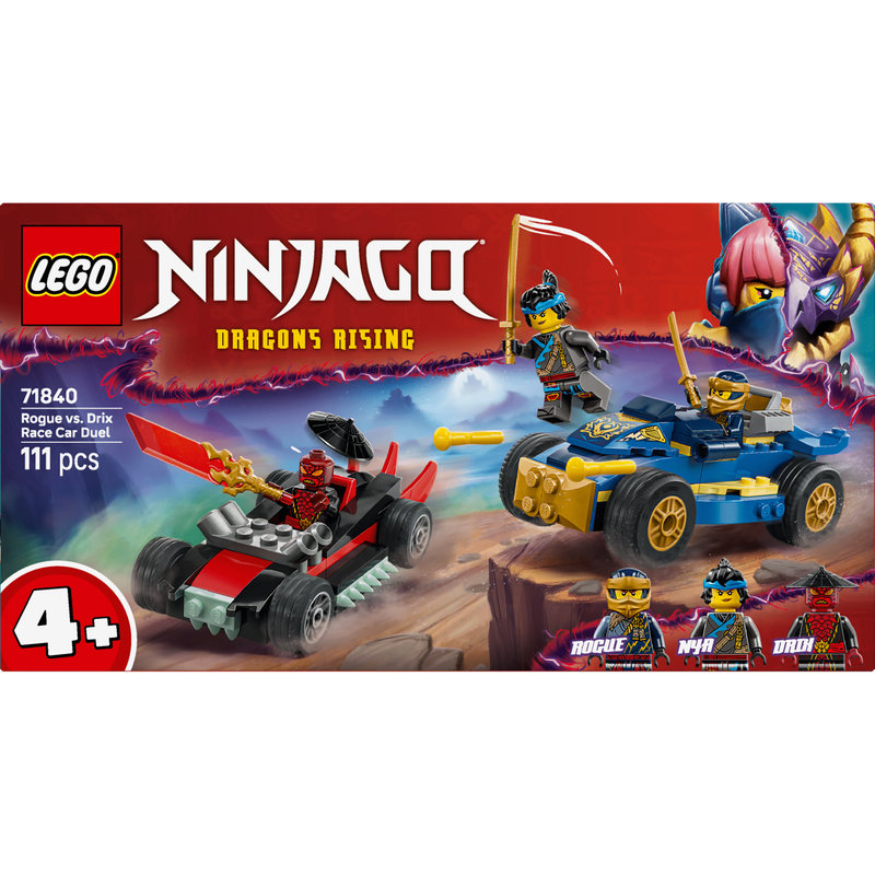 LEGO Ninjago - Duelo de Carros de Corrida Rogue contra Drix - 71840