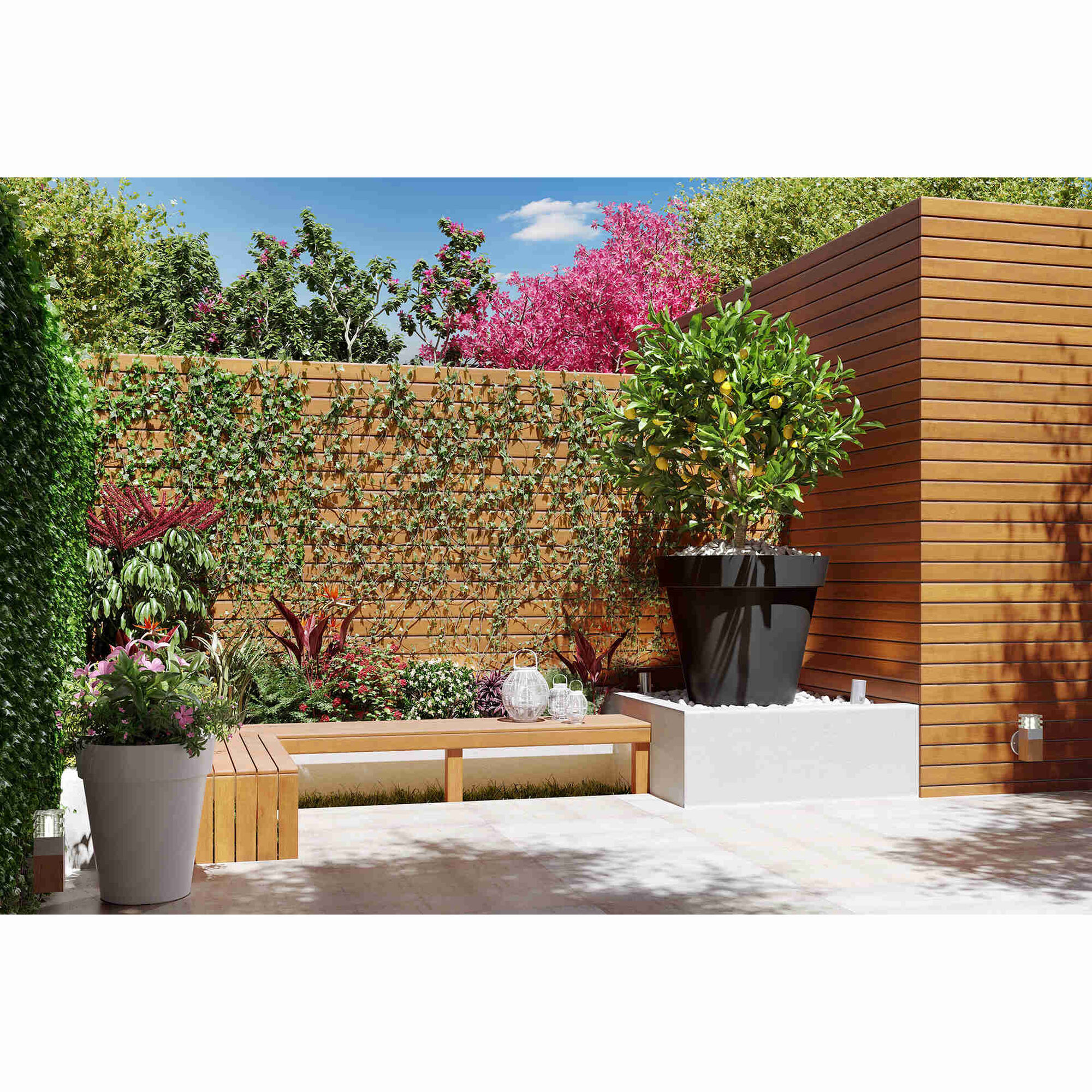 Vaso Redondo Plástico 14cm Cinza Antracite