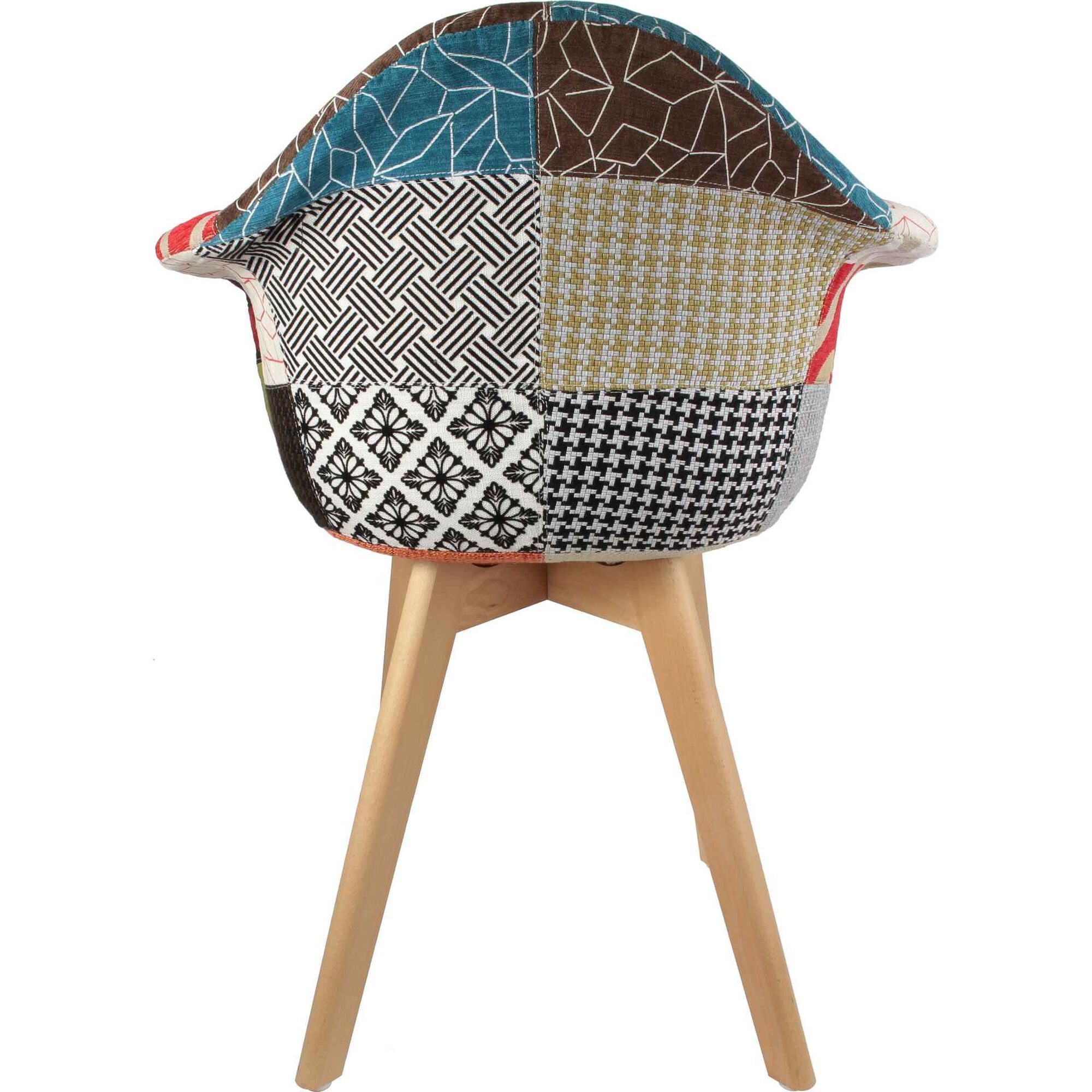 Conjunto de 2 Cadeiras Estofadas Patchwork
