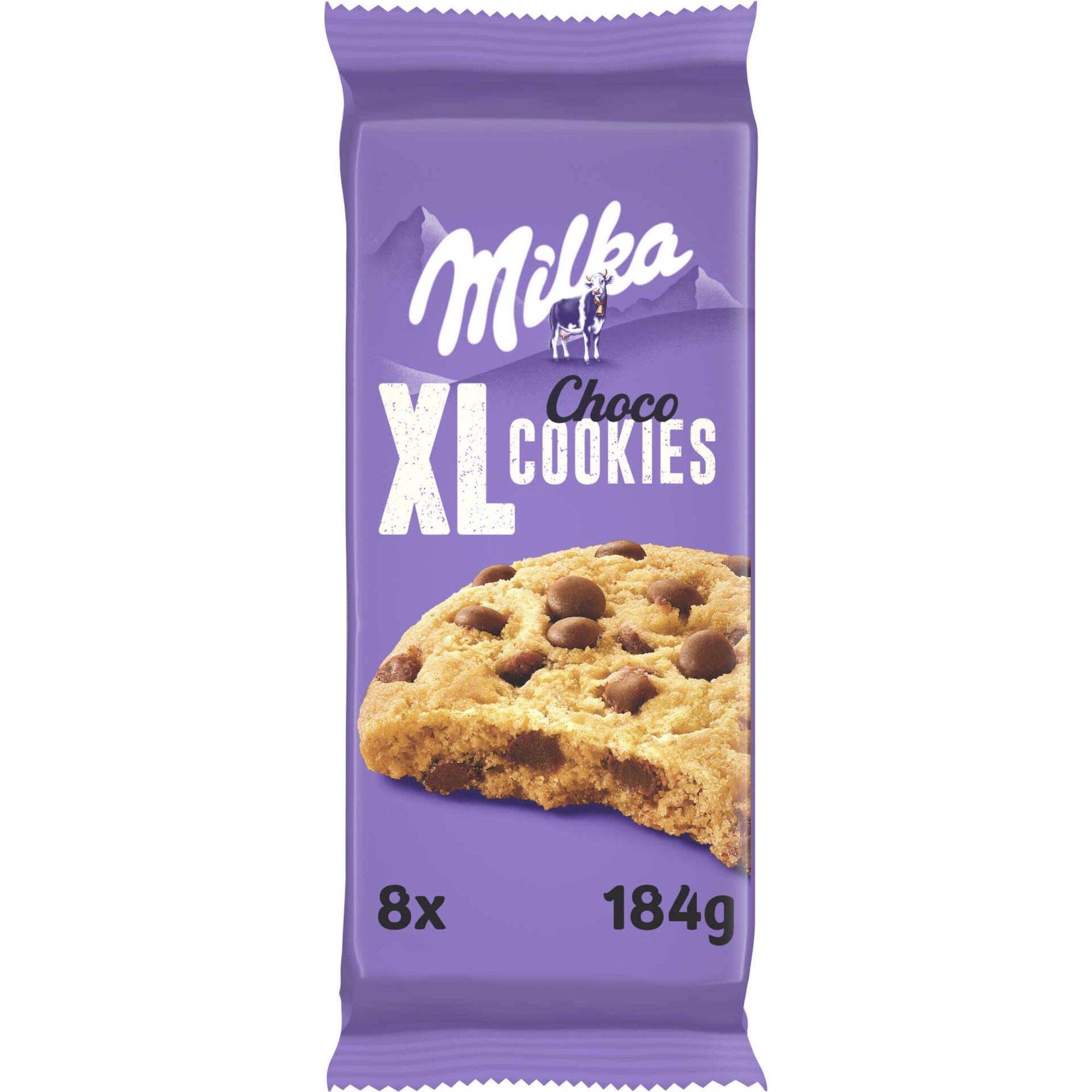Bolachas Cookies XL Pepitas de Chocolate Milka