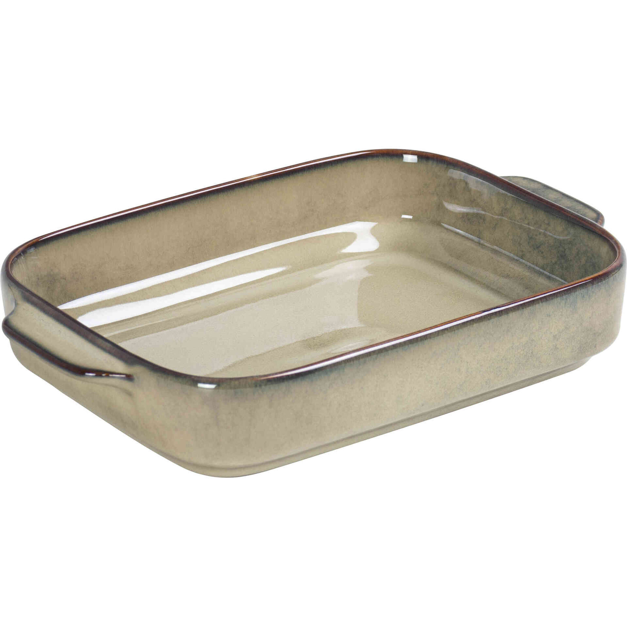 Assadeira Retangular Reativa 27x17cm Castanha Kasa