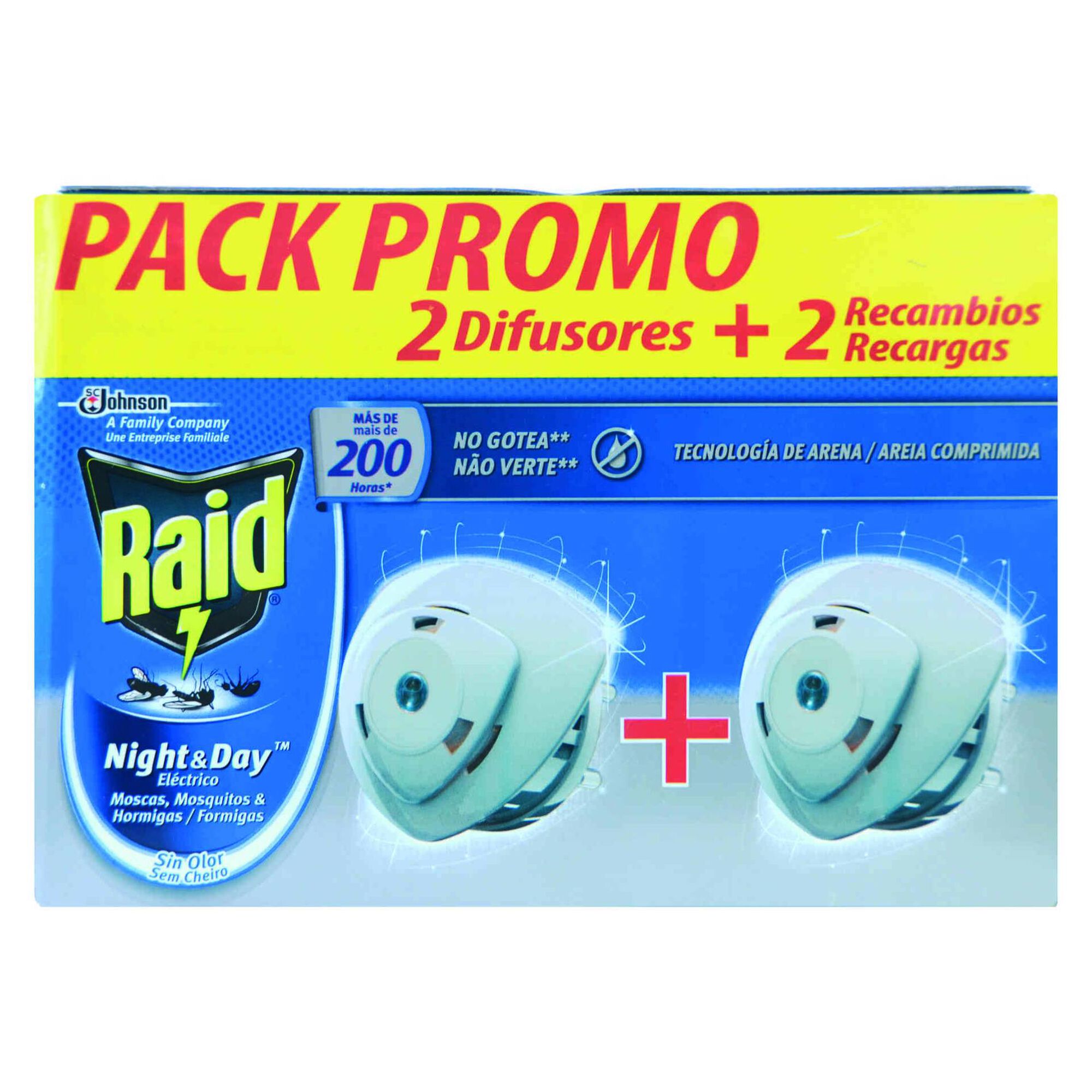 Inseticida Elétrico Moscas, Mosquitos e Formigas Night&Day Pack Duplo Inseticida Elétrico Moscas, Mosquitos e Formigas Night&Day Pack Duplo