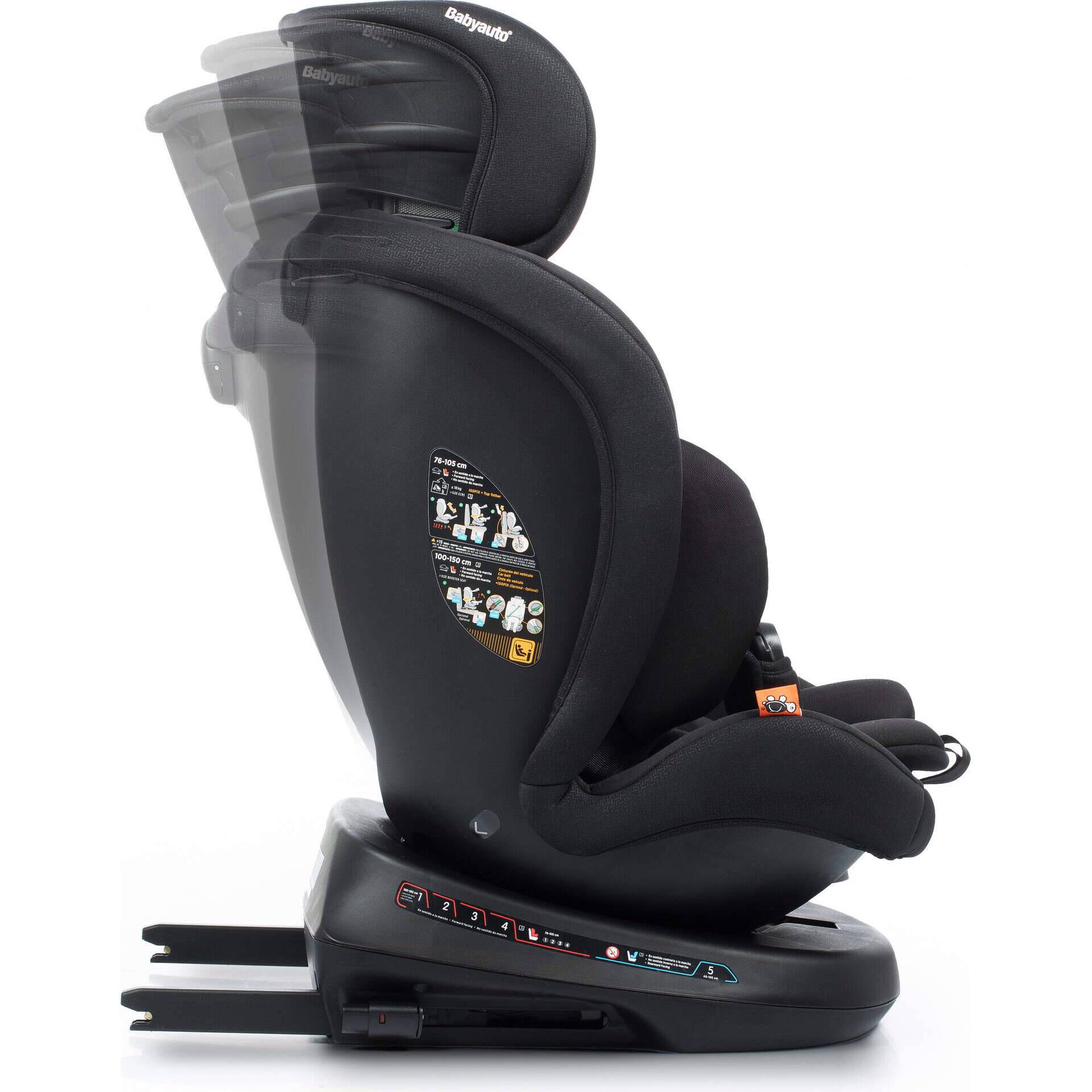 Cadeira Auto I-Size 40-150cm Isofix Rotativa Rodia Fix Preto Babyauto