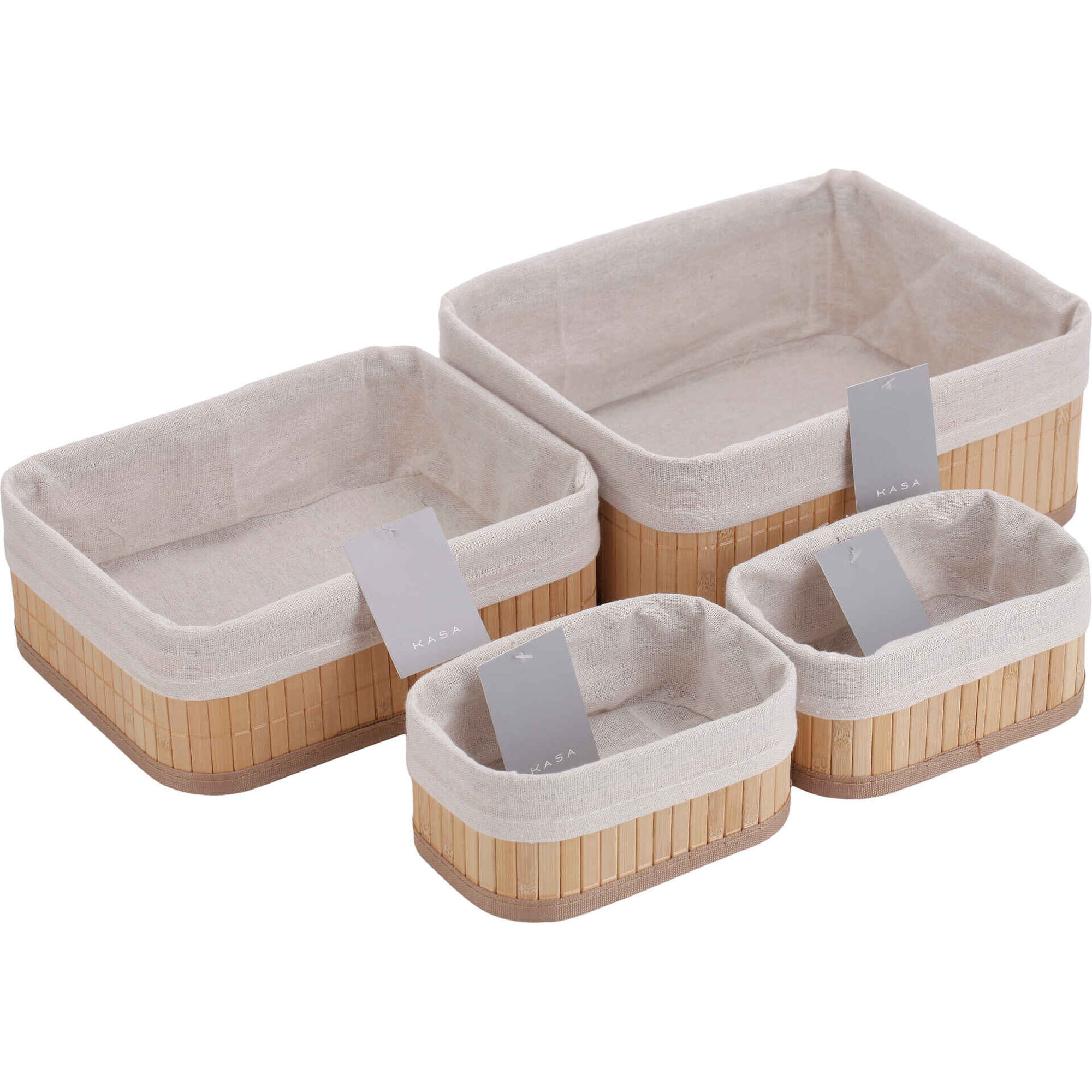 Conjunto 4 Cestos Bambu