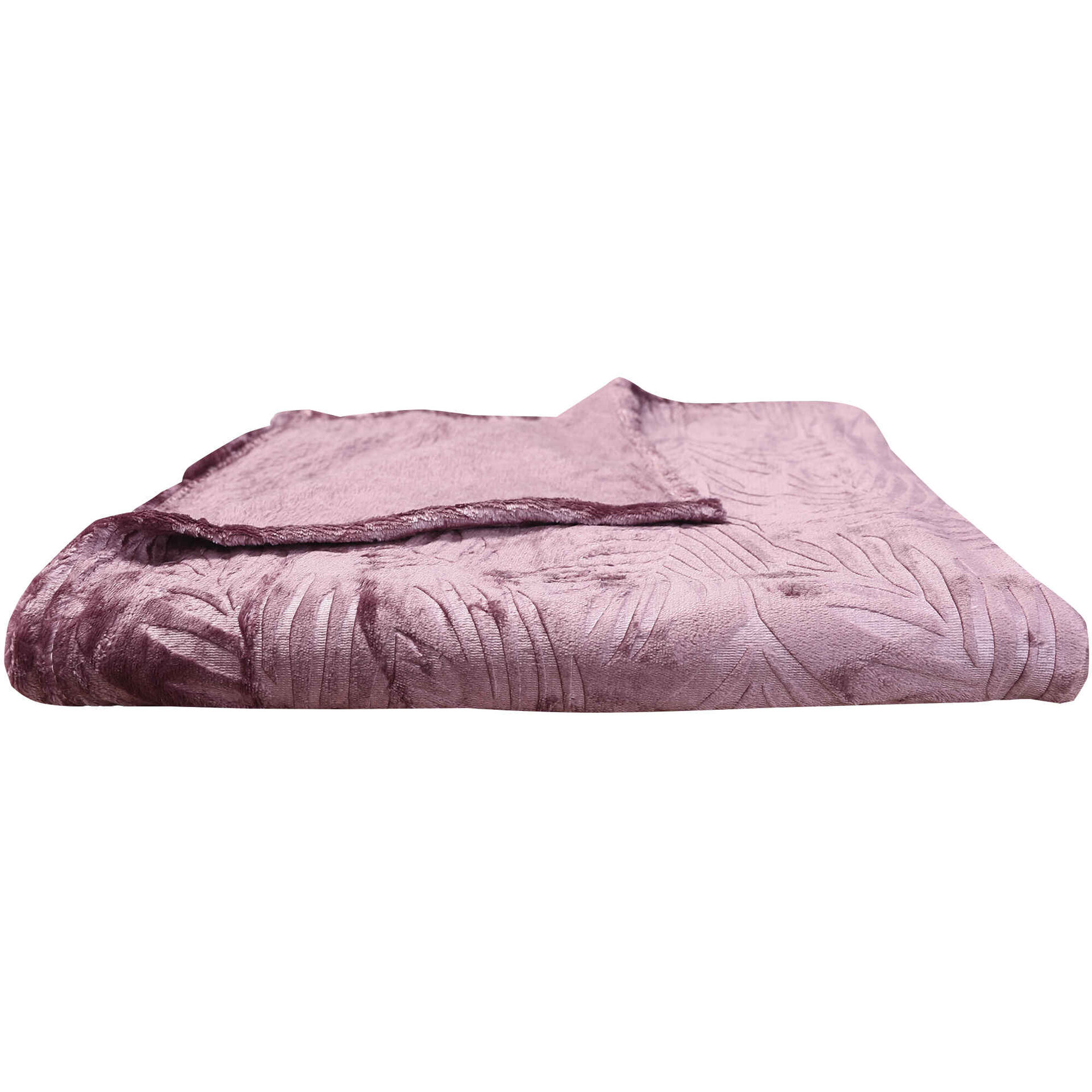 Manta Flanela Jacquard 160x130cm Roxa Deep Moss Kasa