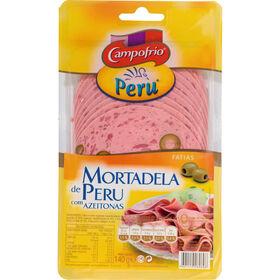Mortadela de Peru com Azeitonas Fatiada