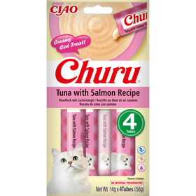 Snack para Gato em L&iacute;quido Atum e Salm&atilde;o Churu