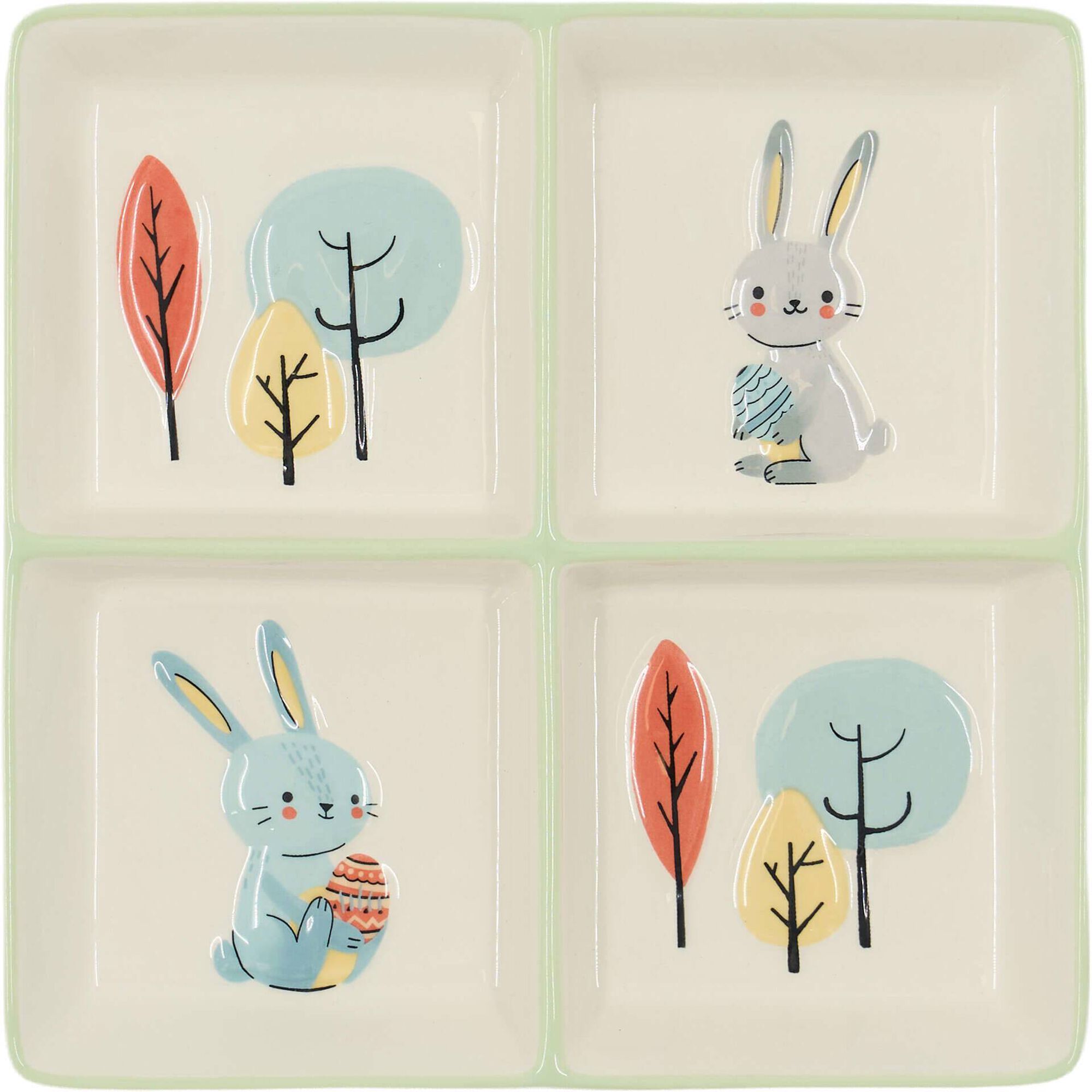 Prato Aperitivo 20x20cm Coelho Kasa