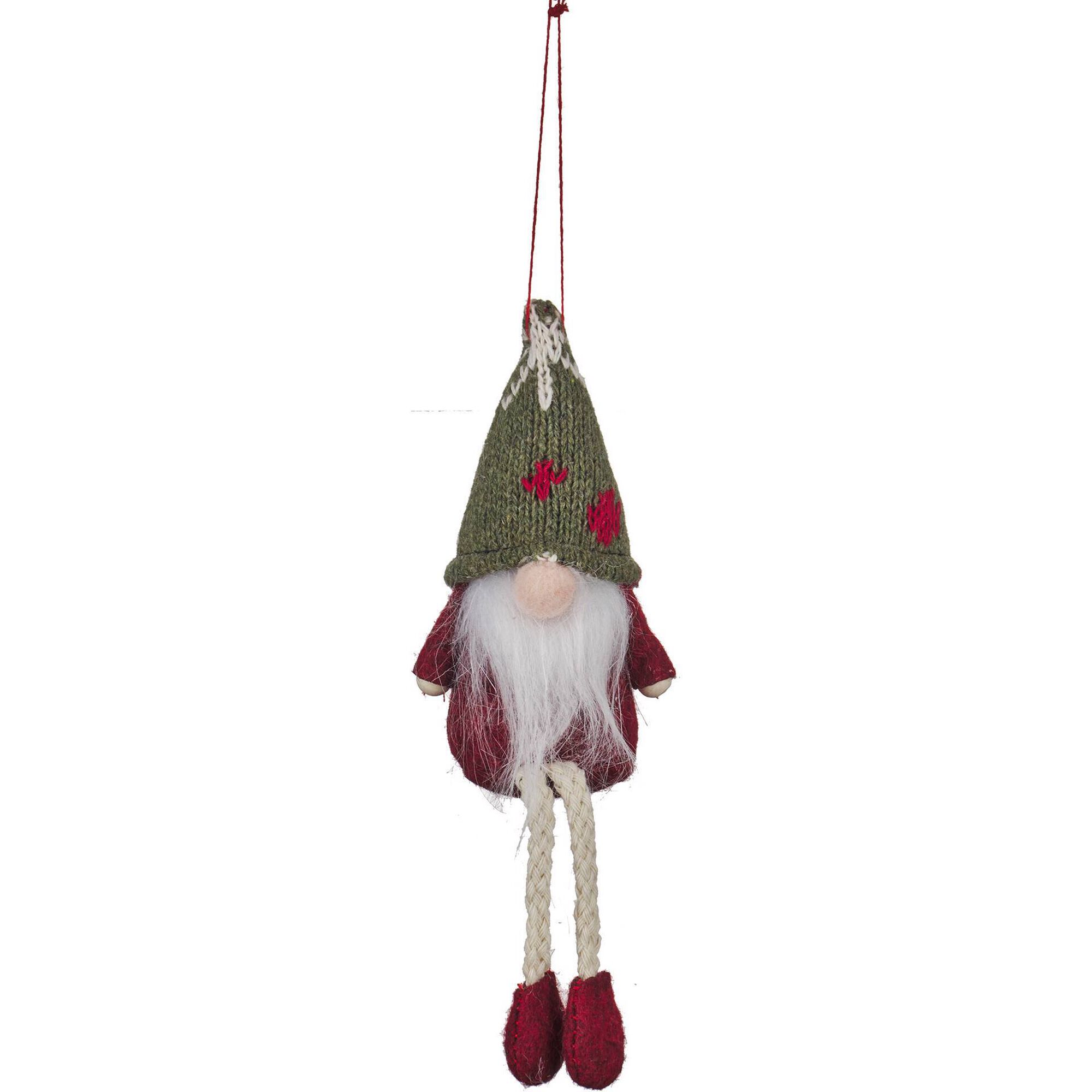 Ornamento Gnomo Barrete Verde