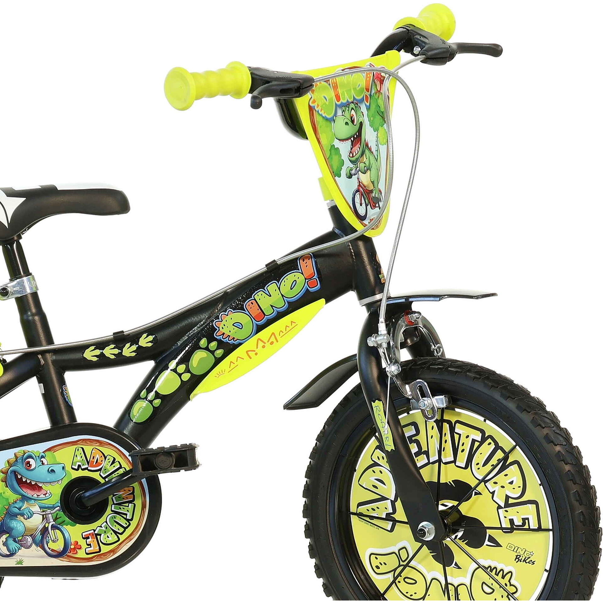 Bicicleta de Criança Roda 16'' +5 Anos Dinossauros Monovelocidade