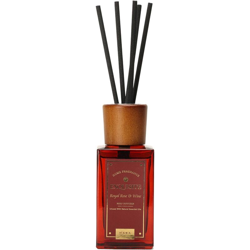 Difusor com Tampa de Madeira 100ml Bordô Kasa