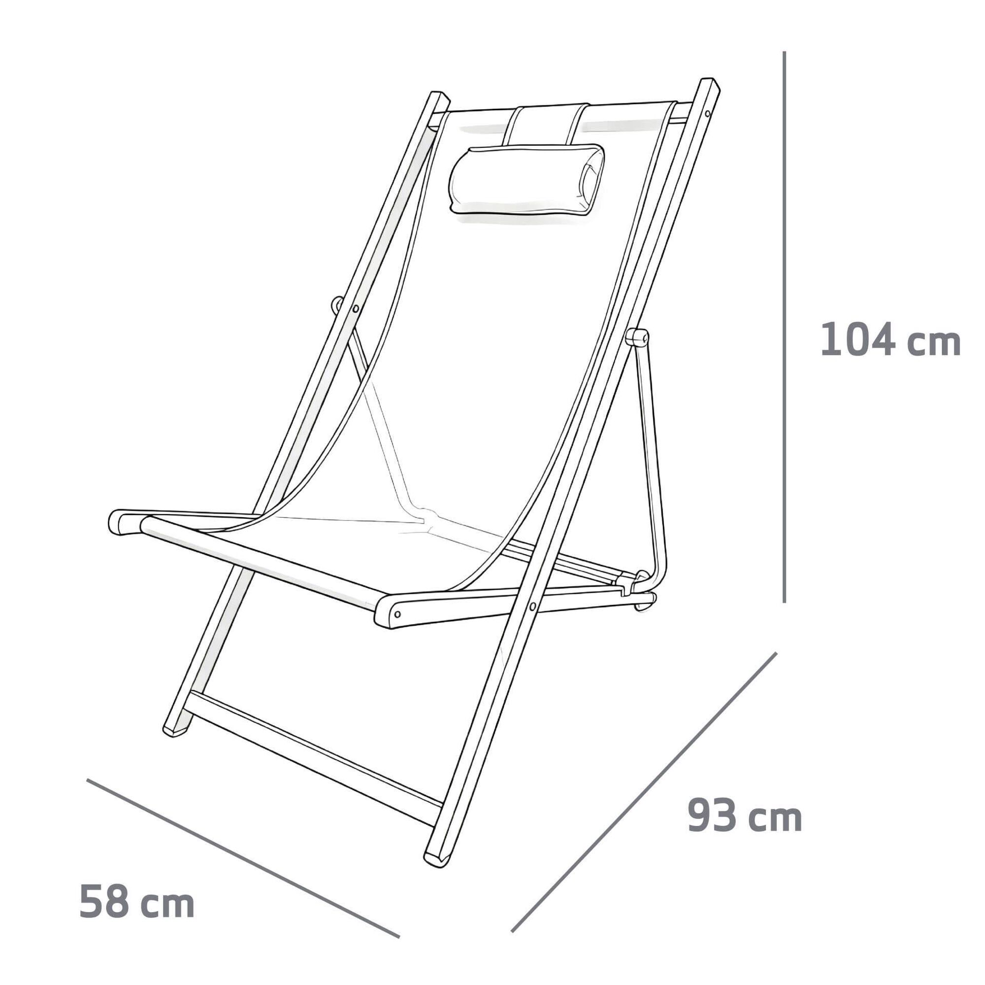 Cadeira de Metal Relax com Almofada Bege Kasa