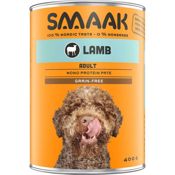 Comida Húmida para Cão Adulto Sem Cereais Borrego Lata Smaak