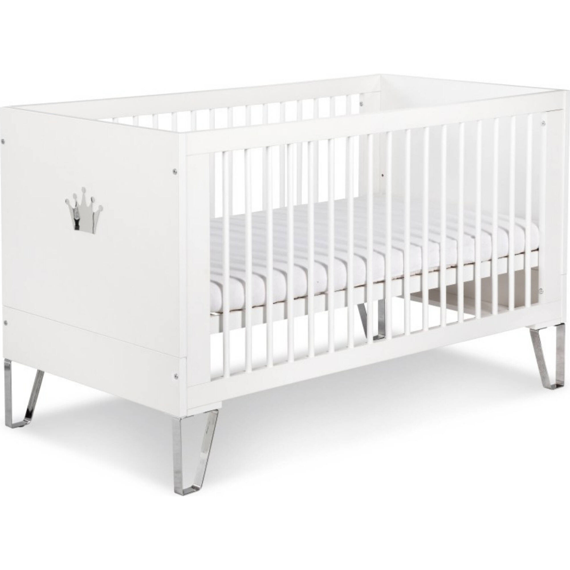 Cama de Grades Evolutiva Madeira 140x70cm Branco Blanka Cama de Grades Evolutiva Madeira 140x70cm Branco Blanka