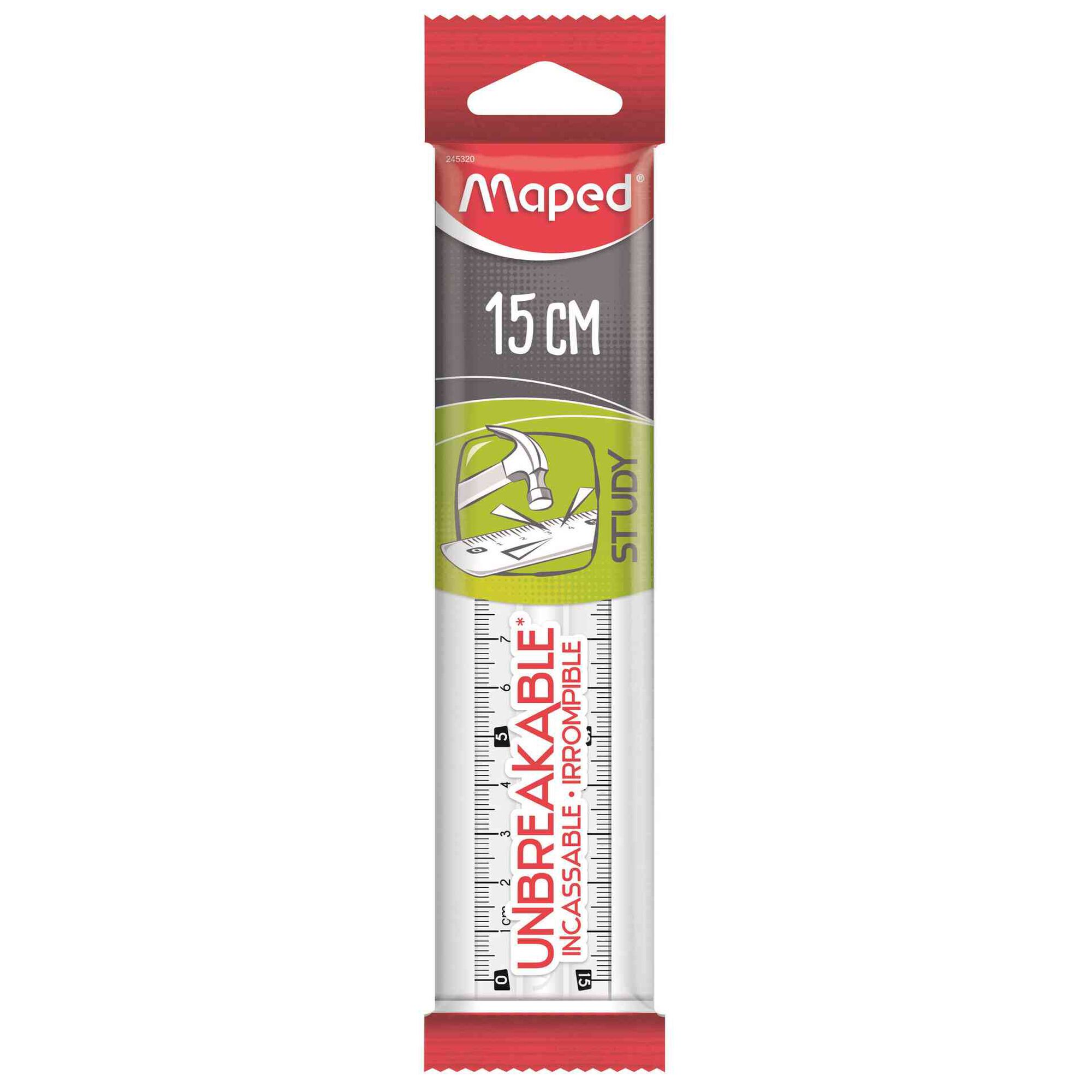 R&eacute;gua Inquebr&aacute;vel 15cm Maped