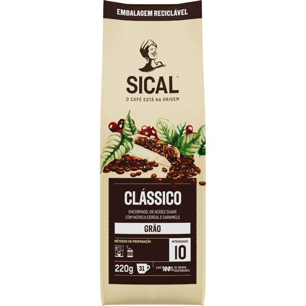 Café em Grão Torrado Clássico Int 10 Sical