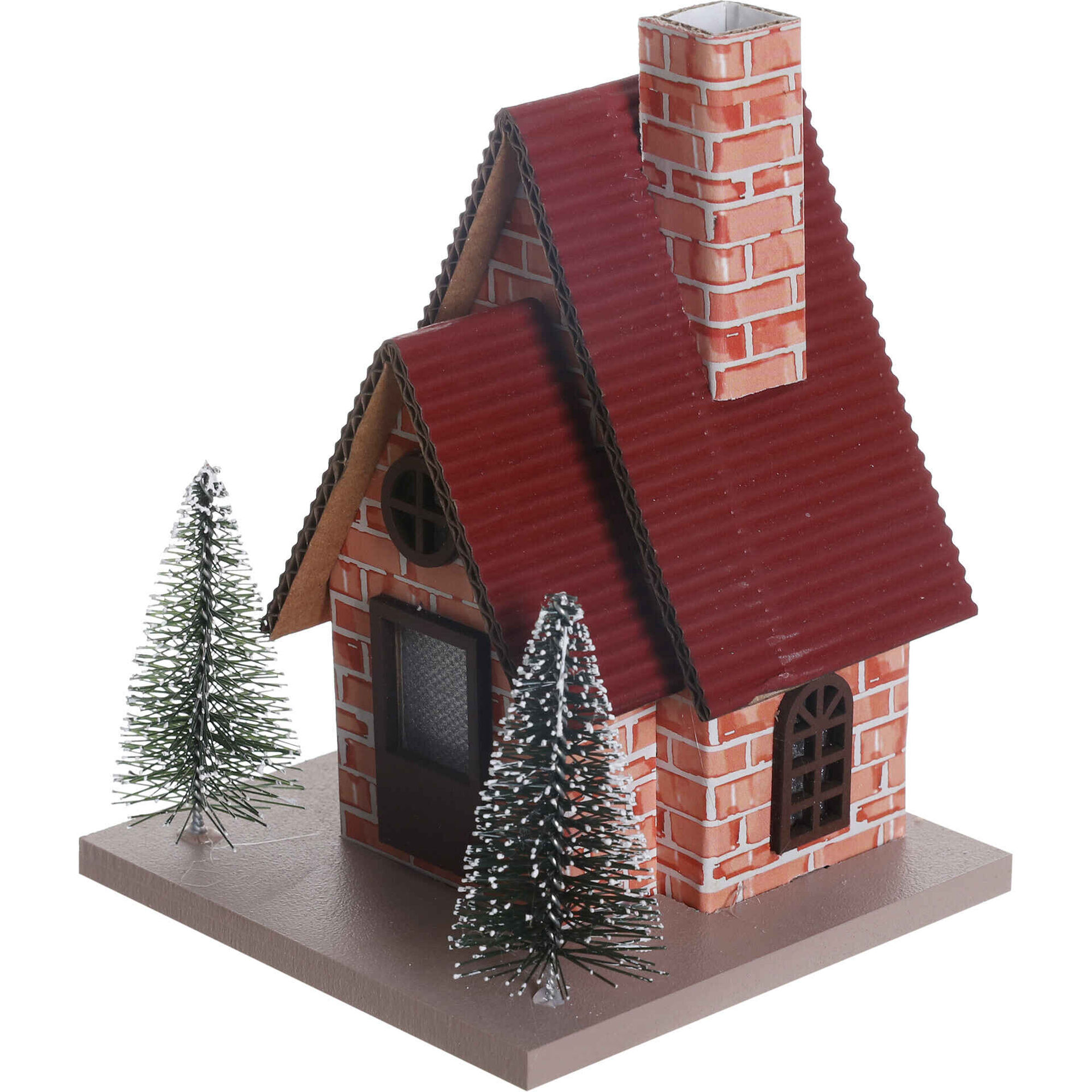 Casinha 13cm Telhas com Luz