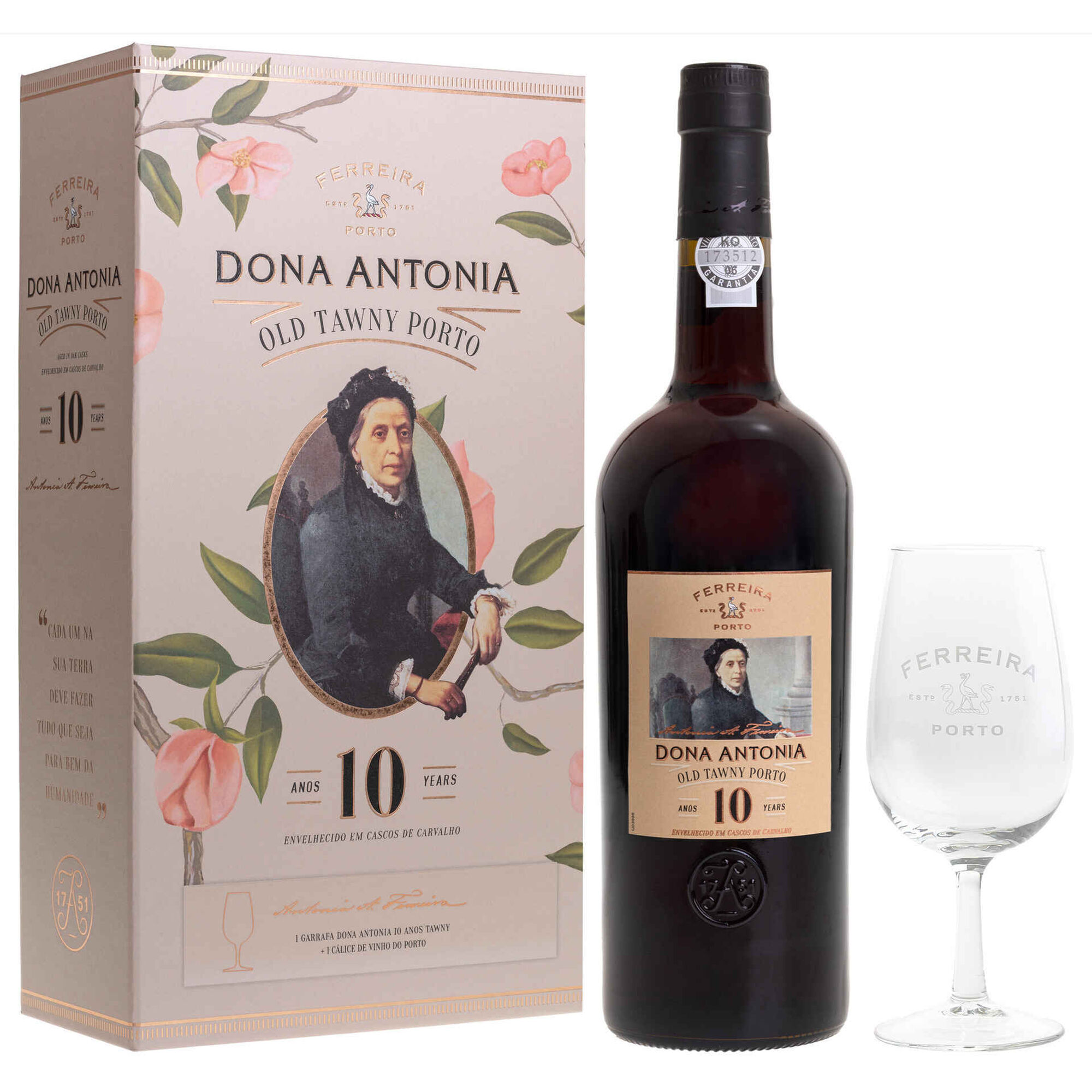 Dona Antónia Vinho do Porto 10 Anos com Copo