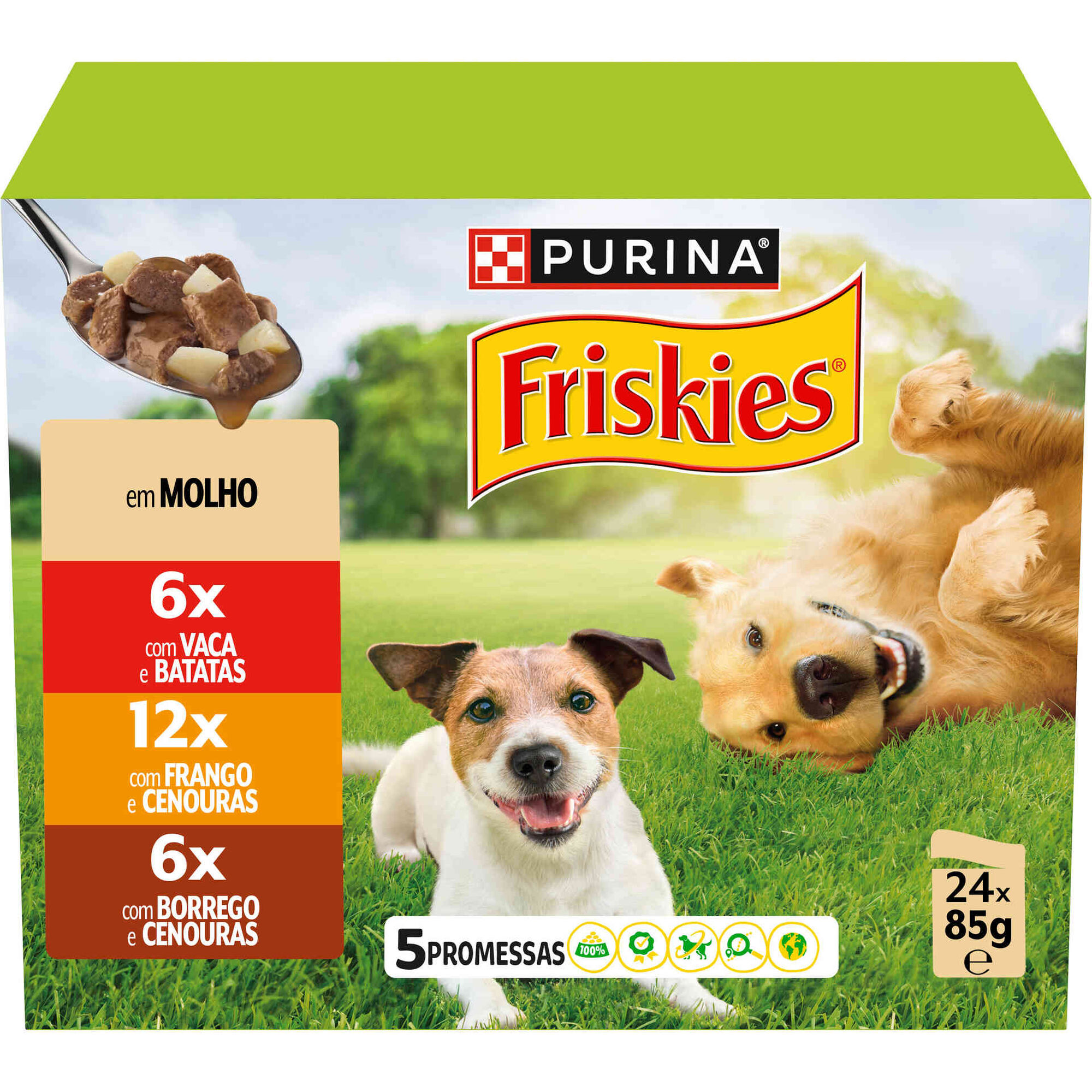 Comida H&uacute;mida para C&atilde;o Adulto Multi Carnes Purina Friskies