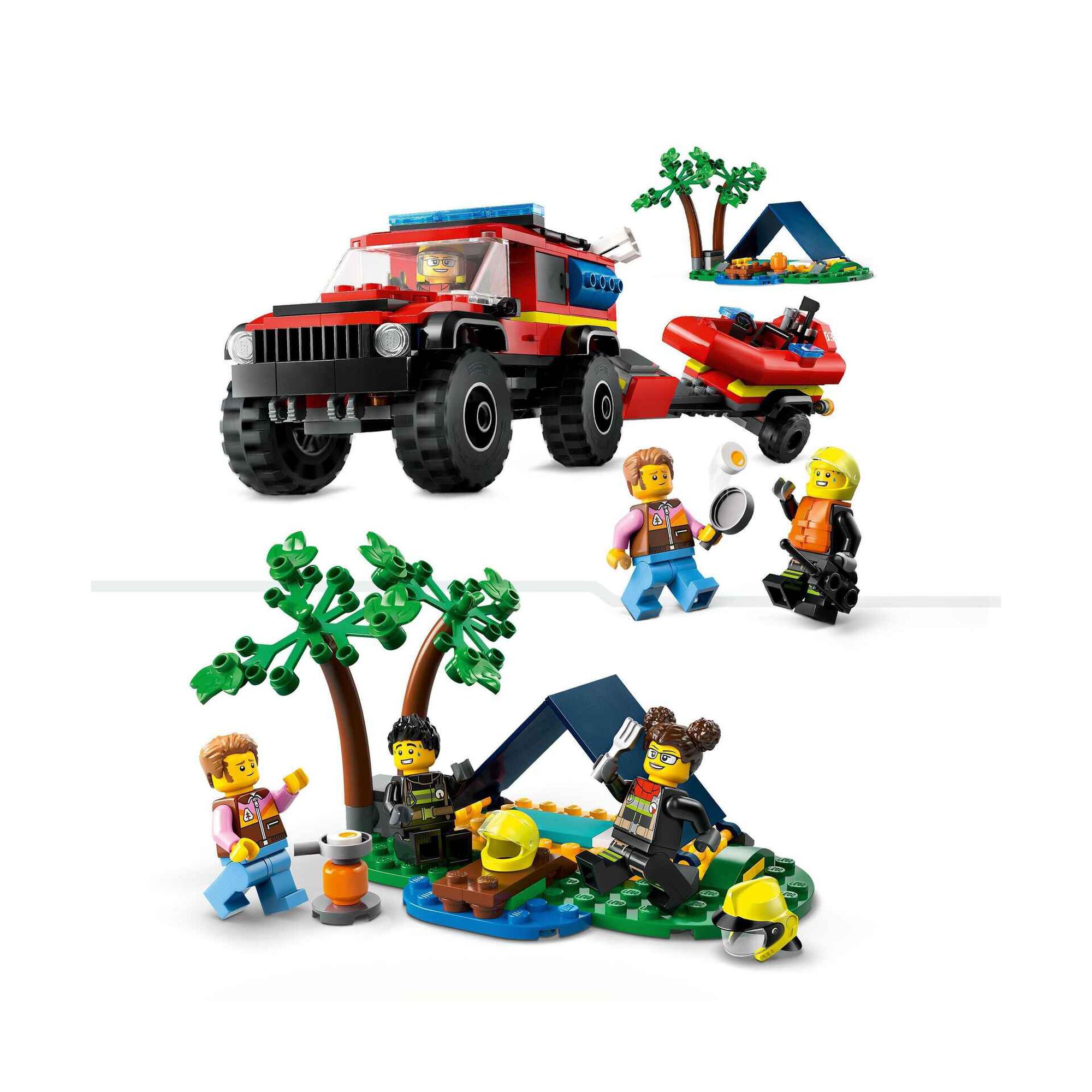 Camião dos Bombeiros 4x4 com Barco de Resgate - 60412