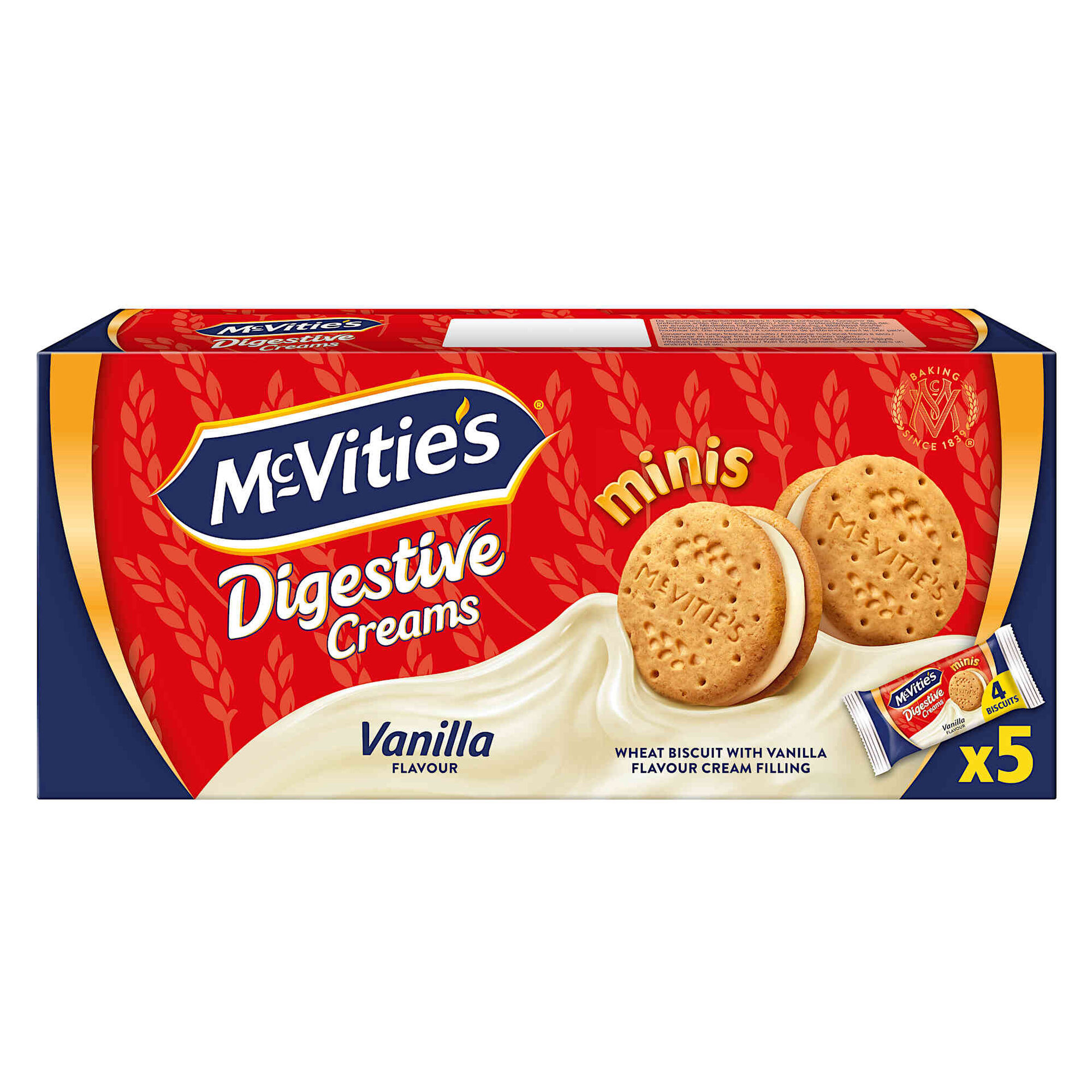 Bolachas Digestivas Mini Creams Baunilha McVitie's