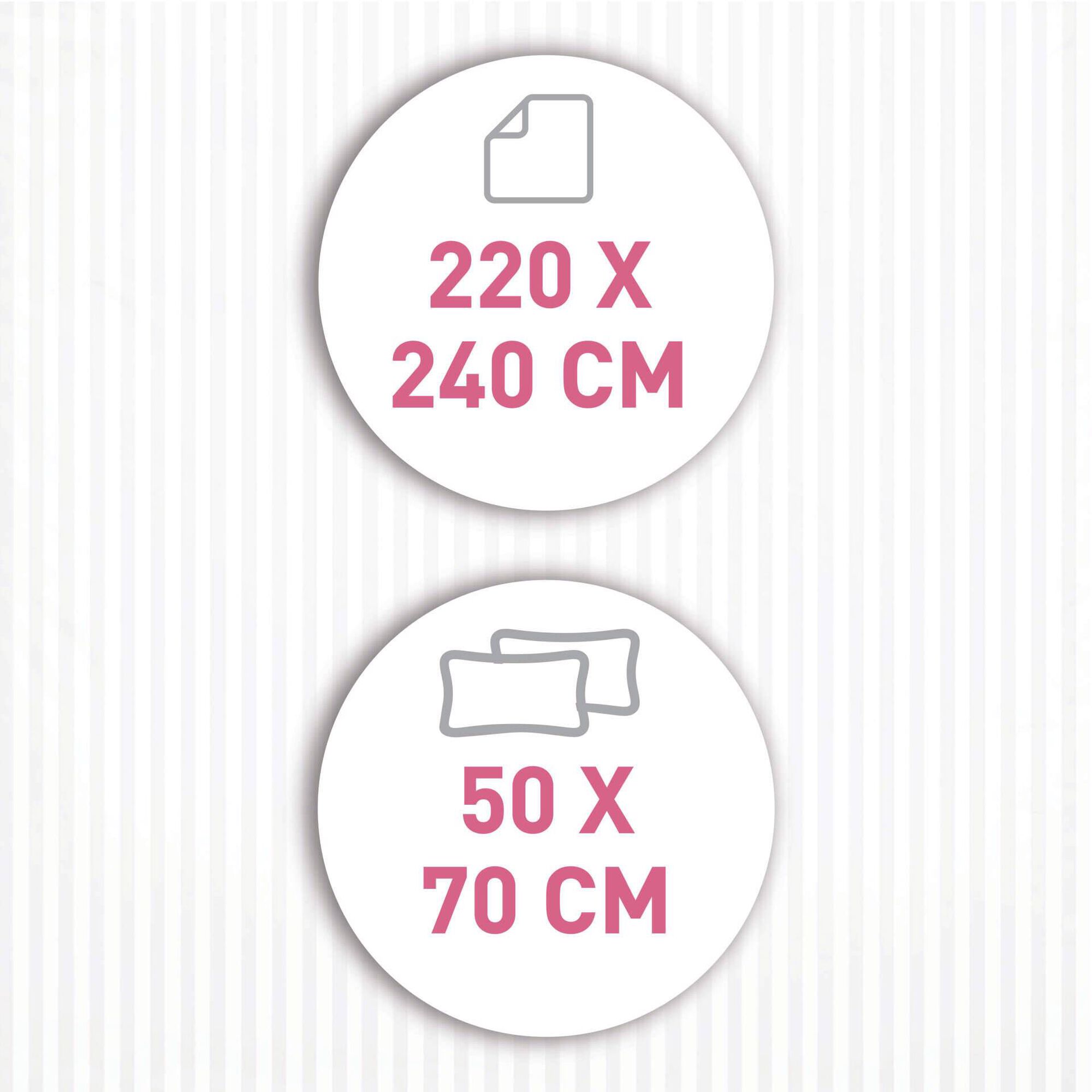 Conjunto Capa Edred&atilde;o Microfibra 240x220cm Riscas Cinza Kasa