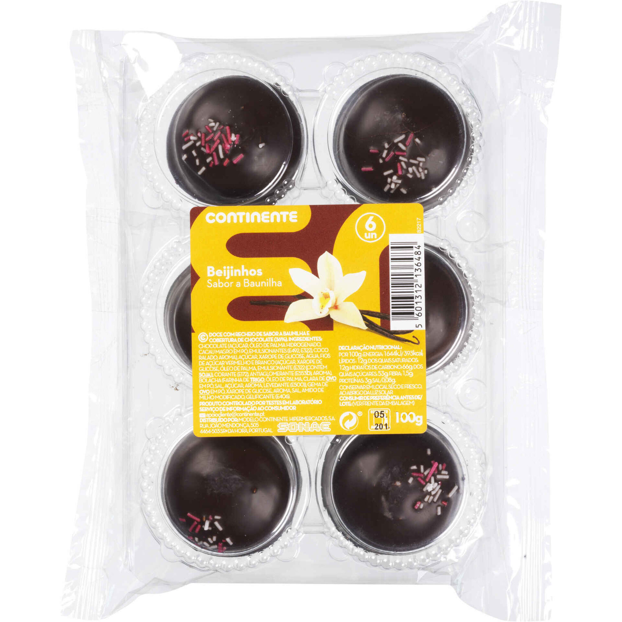 Beijinhos de Chocolate Recheados com Baunilha