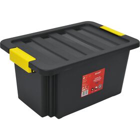 Caixa de Arruma&ccedil;&atilde;o com Tampa 40L Preta