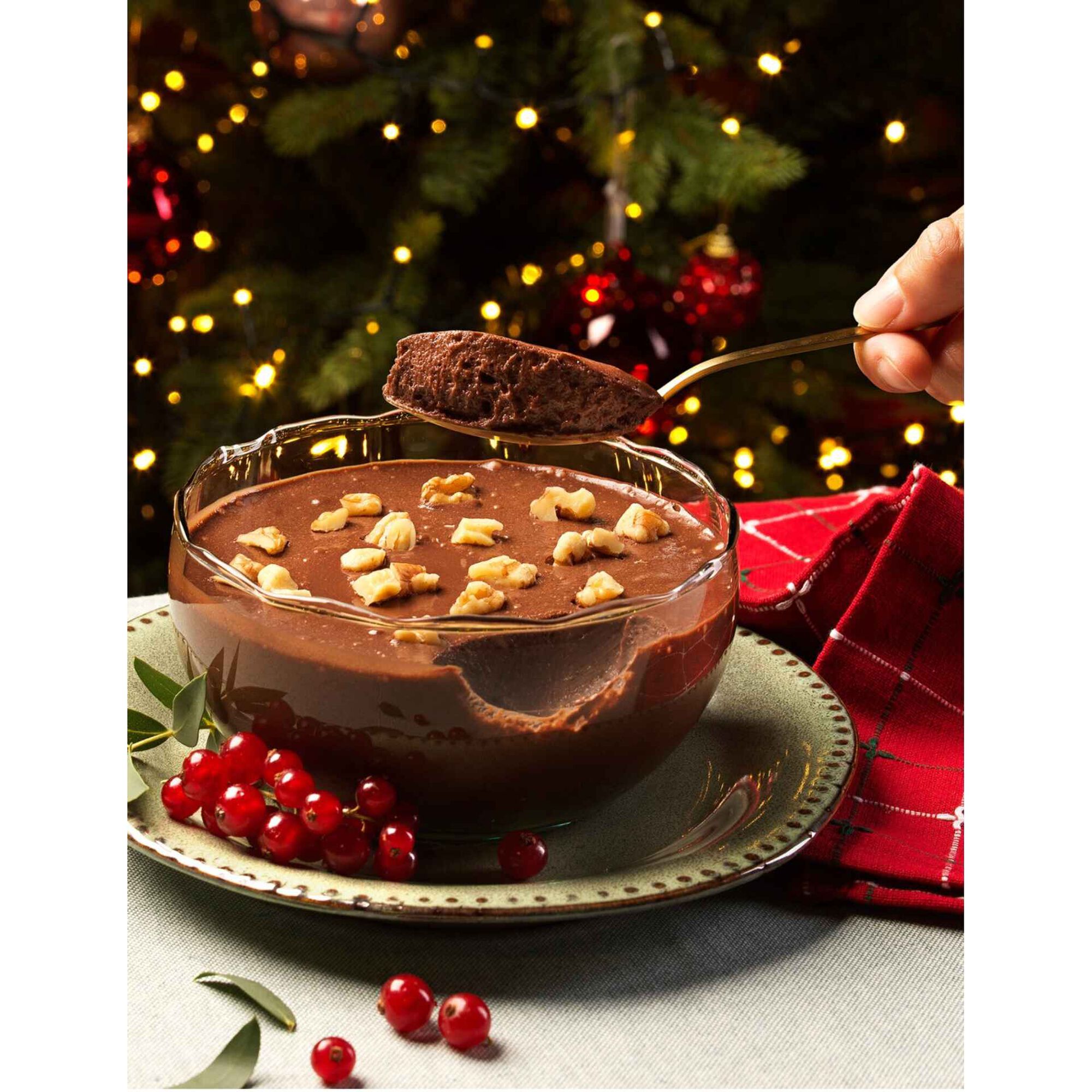 Mousse de Chocolate com Noz (Entregas para o Natal)