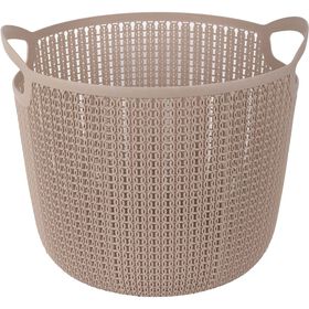 Cesto Roupa Redondo Entran&ccedil;ado Kasa