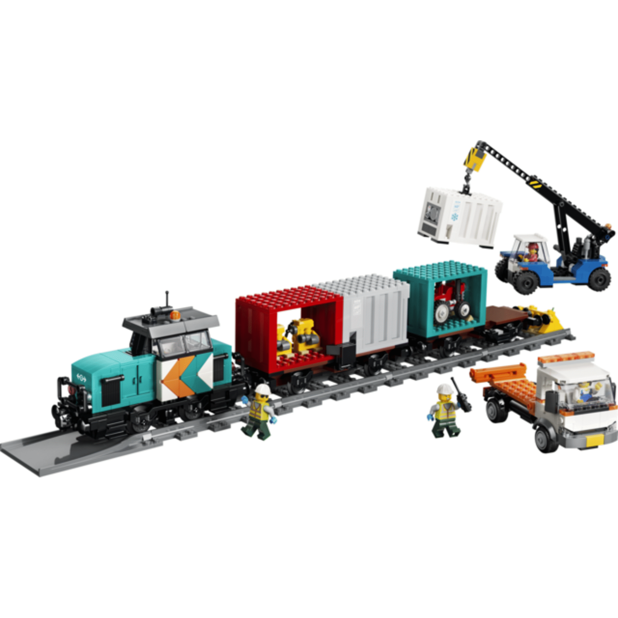 LEGO City - Porto de Comboios de Mercadoria com Grua e Cami&atilde;o - 60509