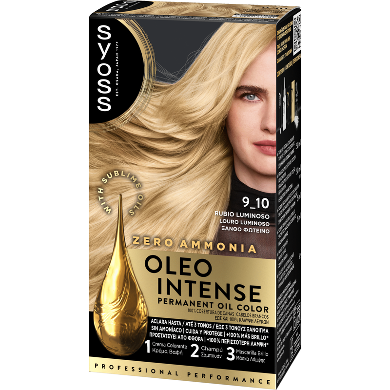 Coloração Permanente Oleo Intense Louro Luminoso 9.10 Syoss