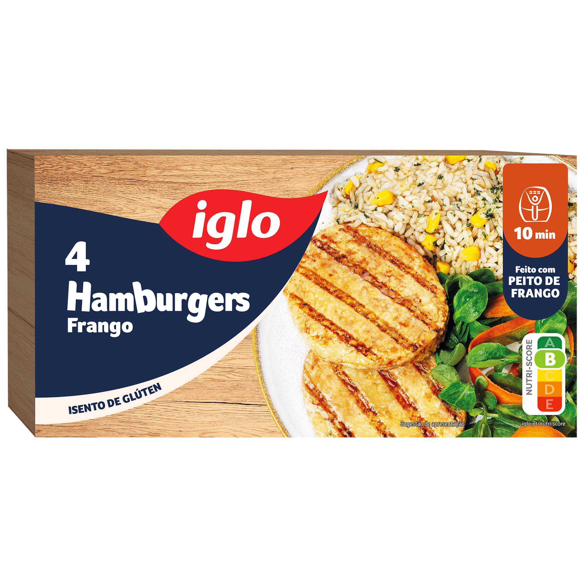 Hamb&uacute;rguer de Frango sem Gl&uacute;ten Capit&atilde;o Iglo