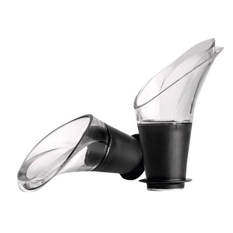 Conjunto 2 Salva Gotas Plástico Preto Vacuvin