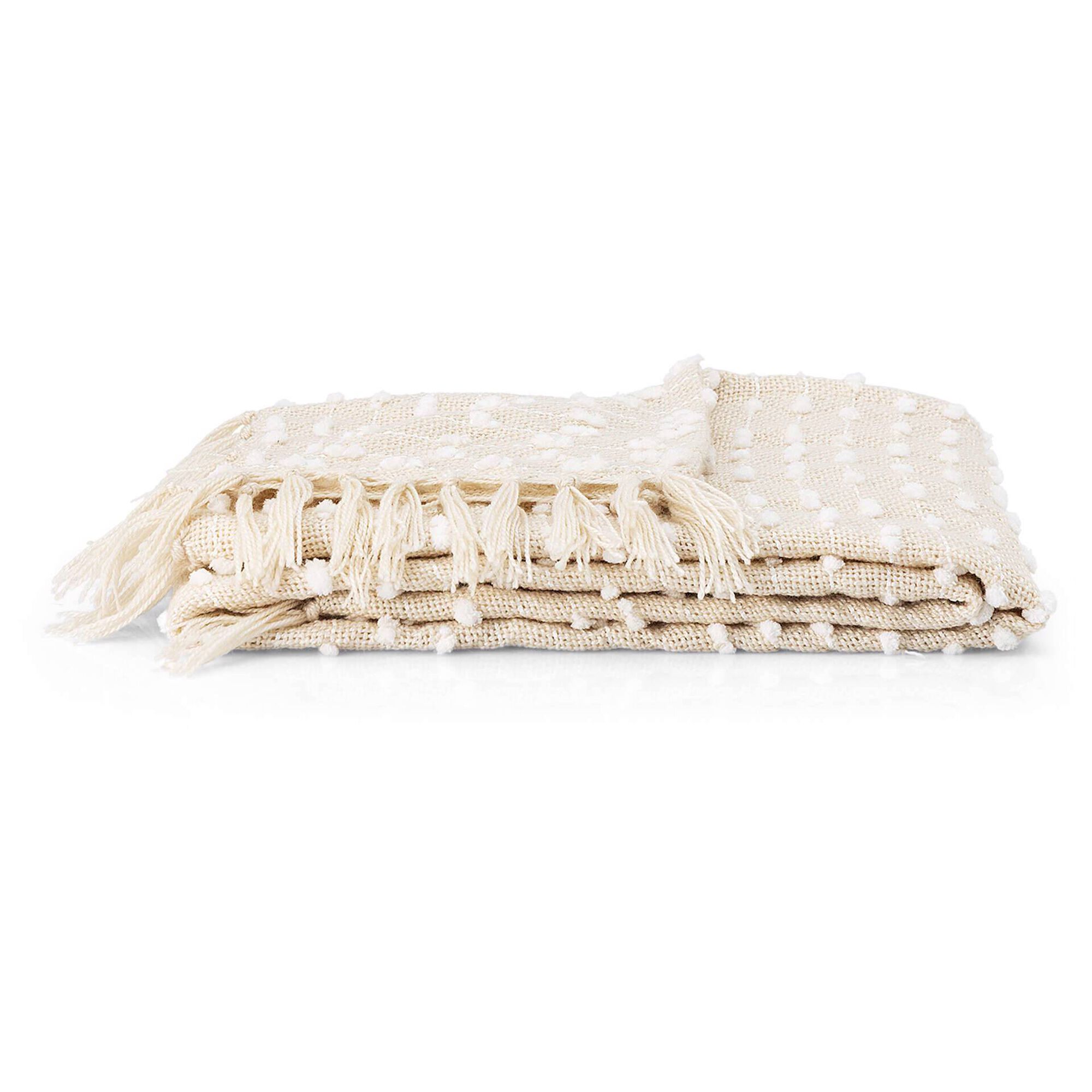 Manta Decorativa 100% Reciclada 130x160cm Bege