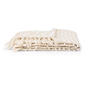 Manta Decorativa 100% Reciclada 130x160cm Bege Manta Decorativa 100% Reciclada 130x160cm Bege