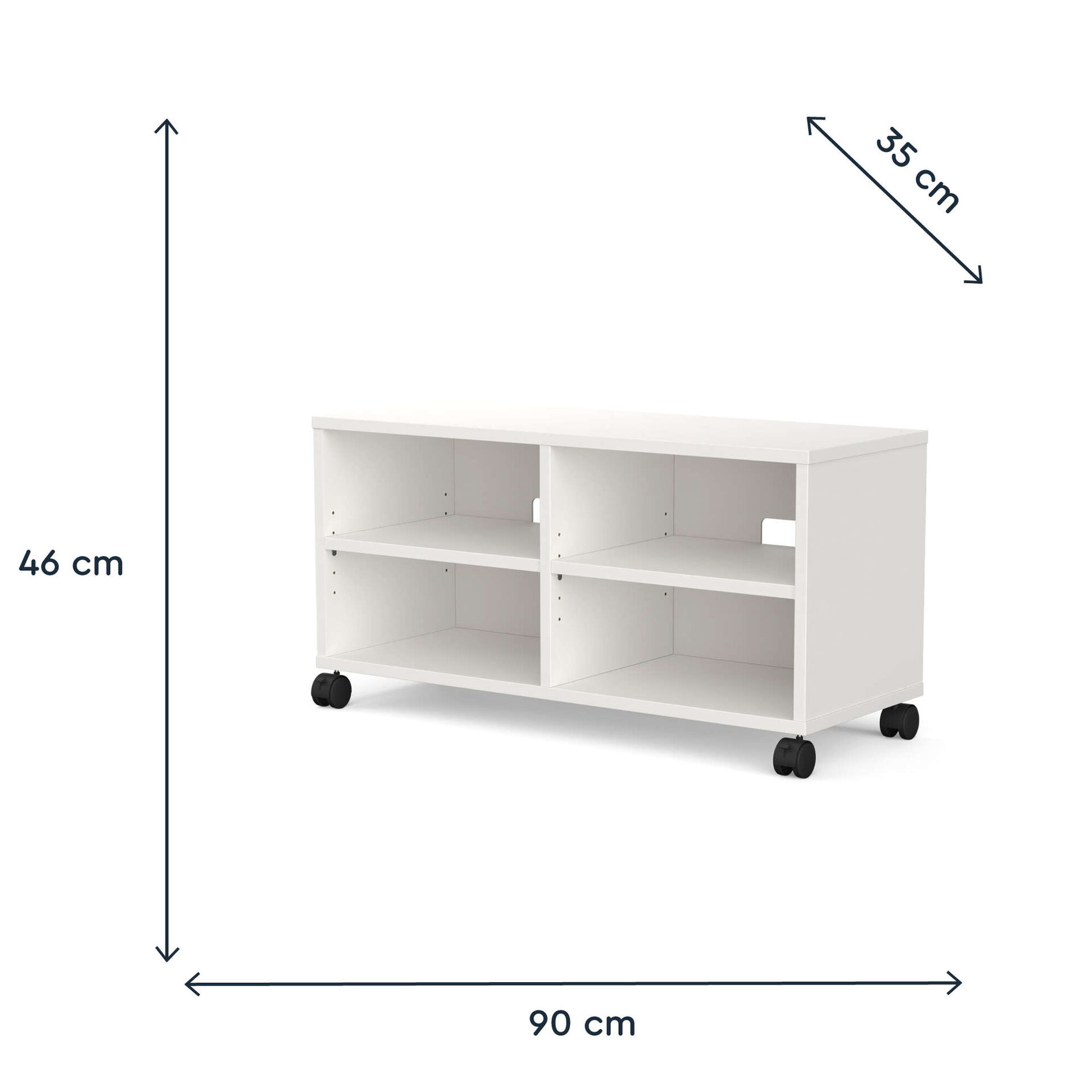 Móvel de TV 90x35x47cm Branco Play