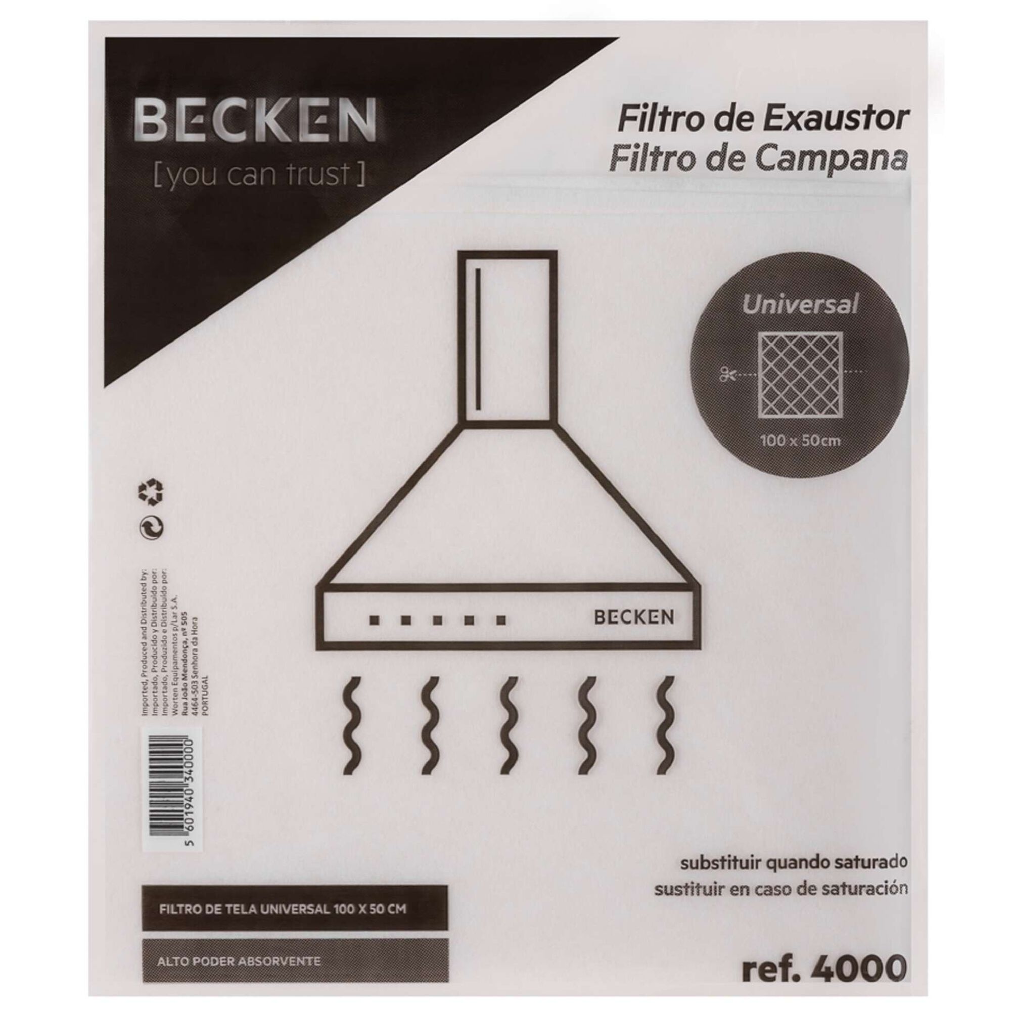 Filtro Exaustor 100x50cm Ref. 4000 