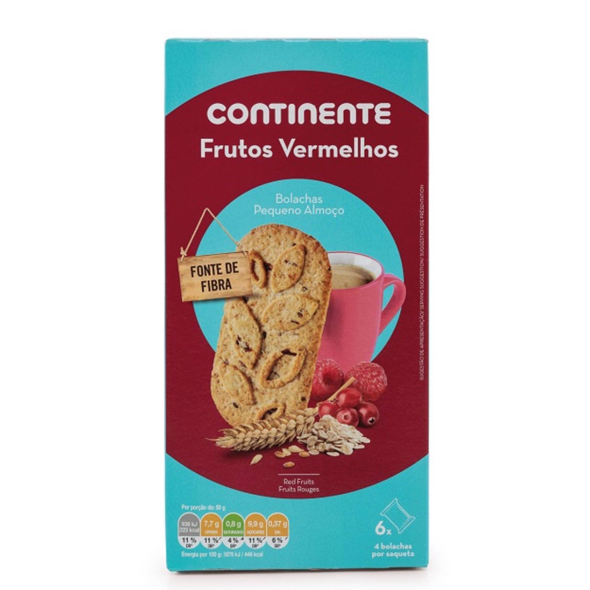 Bolachas Pequeno Almoço Frutos Vermelhos