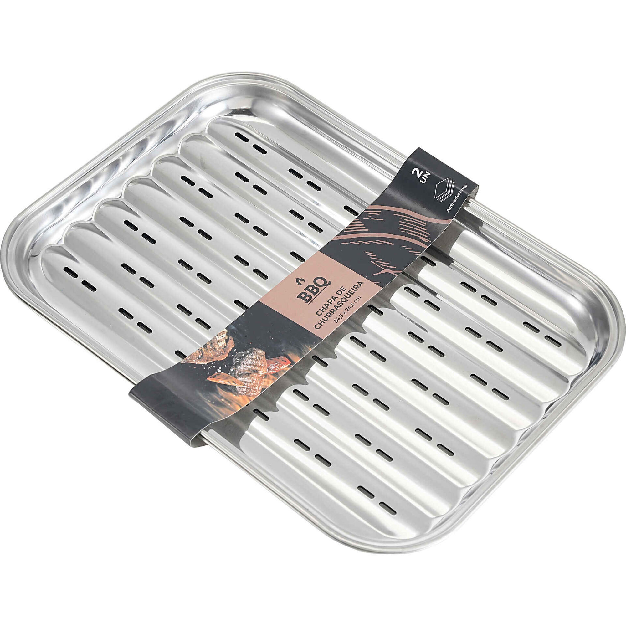 Conjunto 2 Chapas de Churrasqueira para Barbecue BBQ Collection