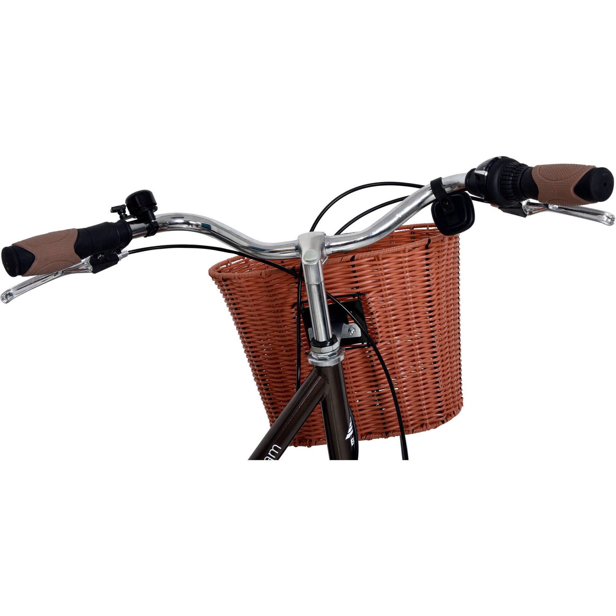 Bicicleta Adulto com Cesto Amsterdam Roda 28'' 6V Preta Berg