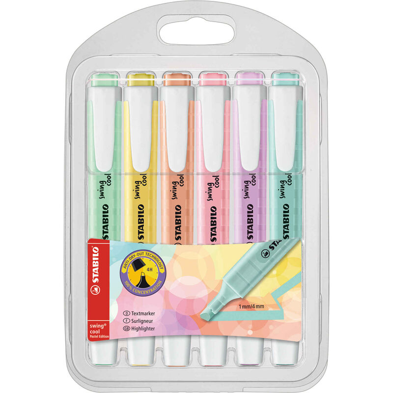 Marcador de Tinta Fluorescente Pastel Stabilo