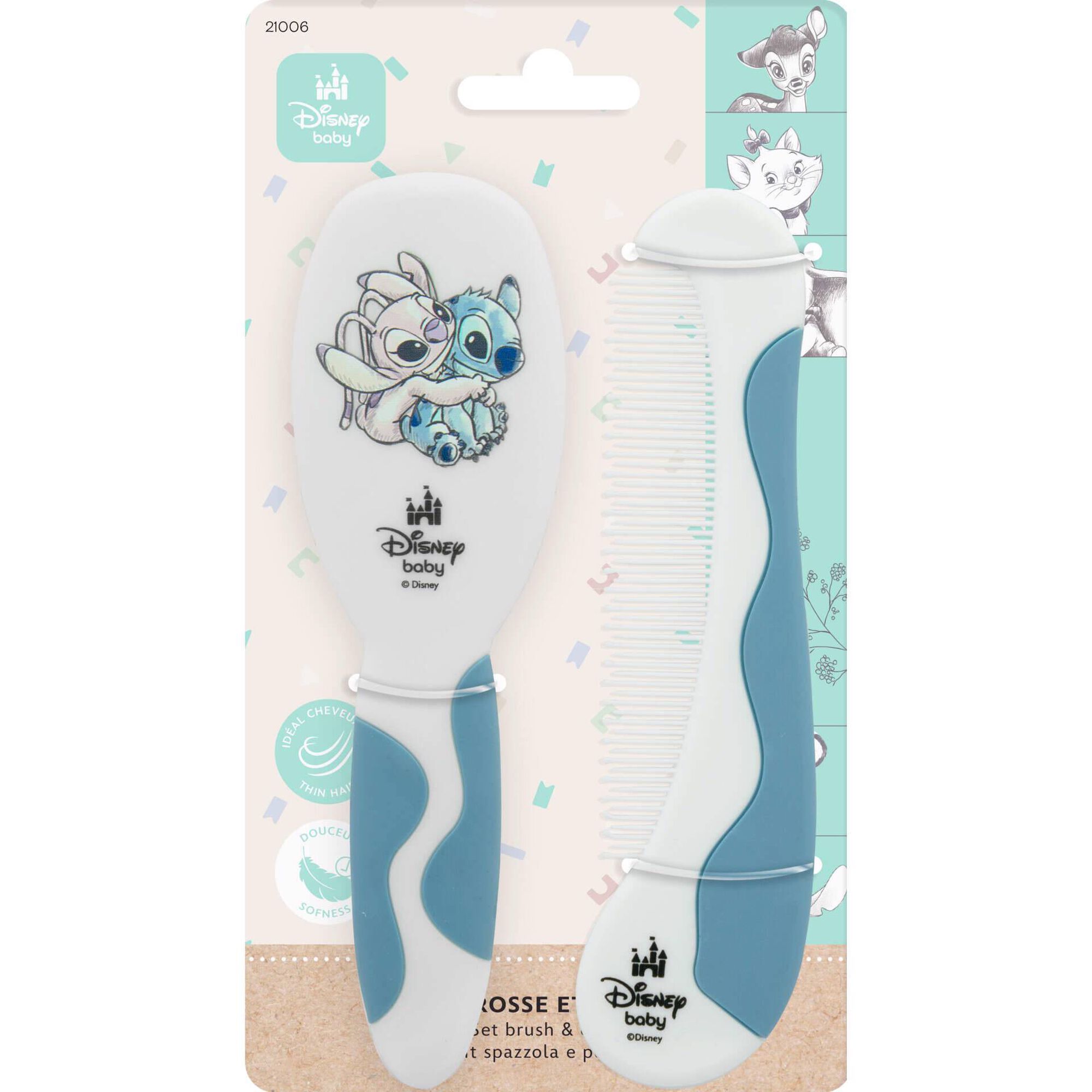 Conjunto Escova e Pente Stitch Abc