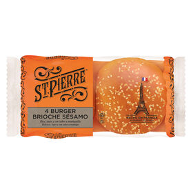 P&atilde;o de Hamb&uacute;rguer Brioche S&eacute;samo St Pierre