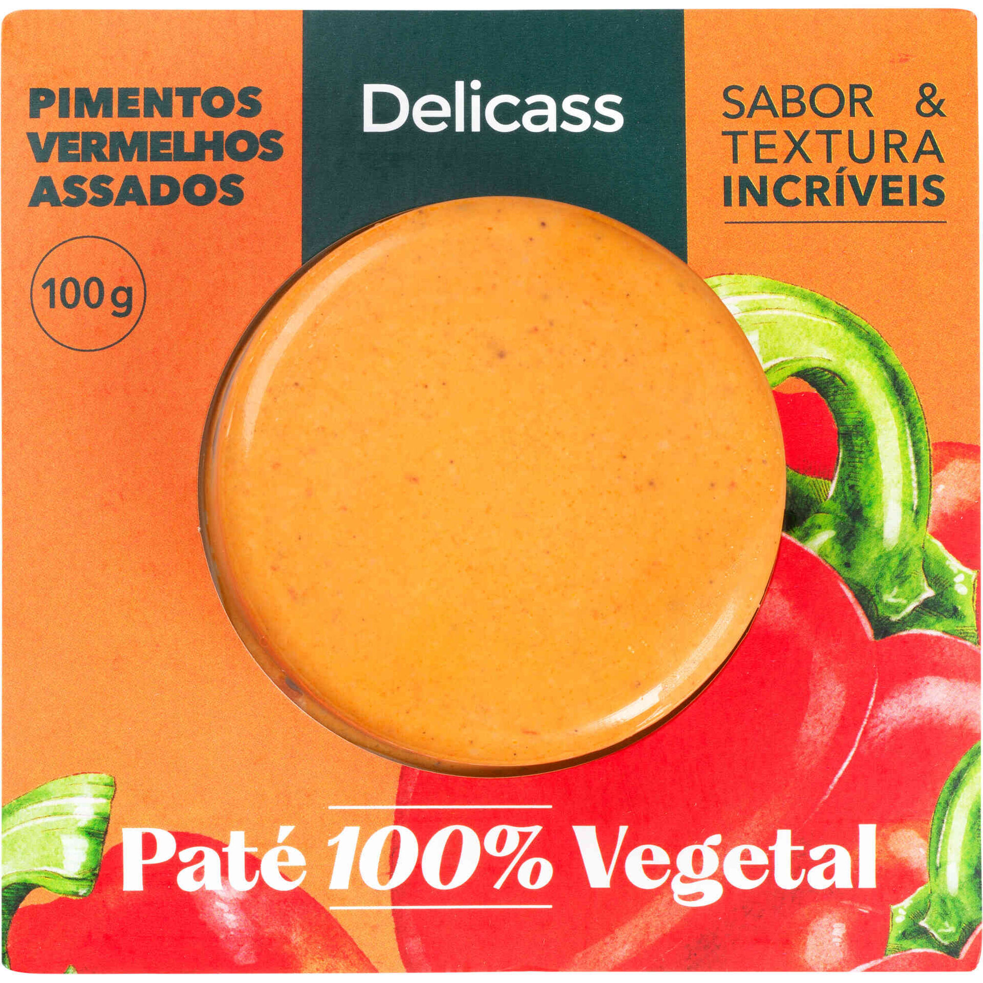 Pat&ecirc; Vegetal de Pimentos Vermelhos Assados